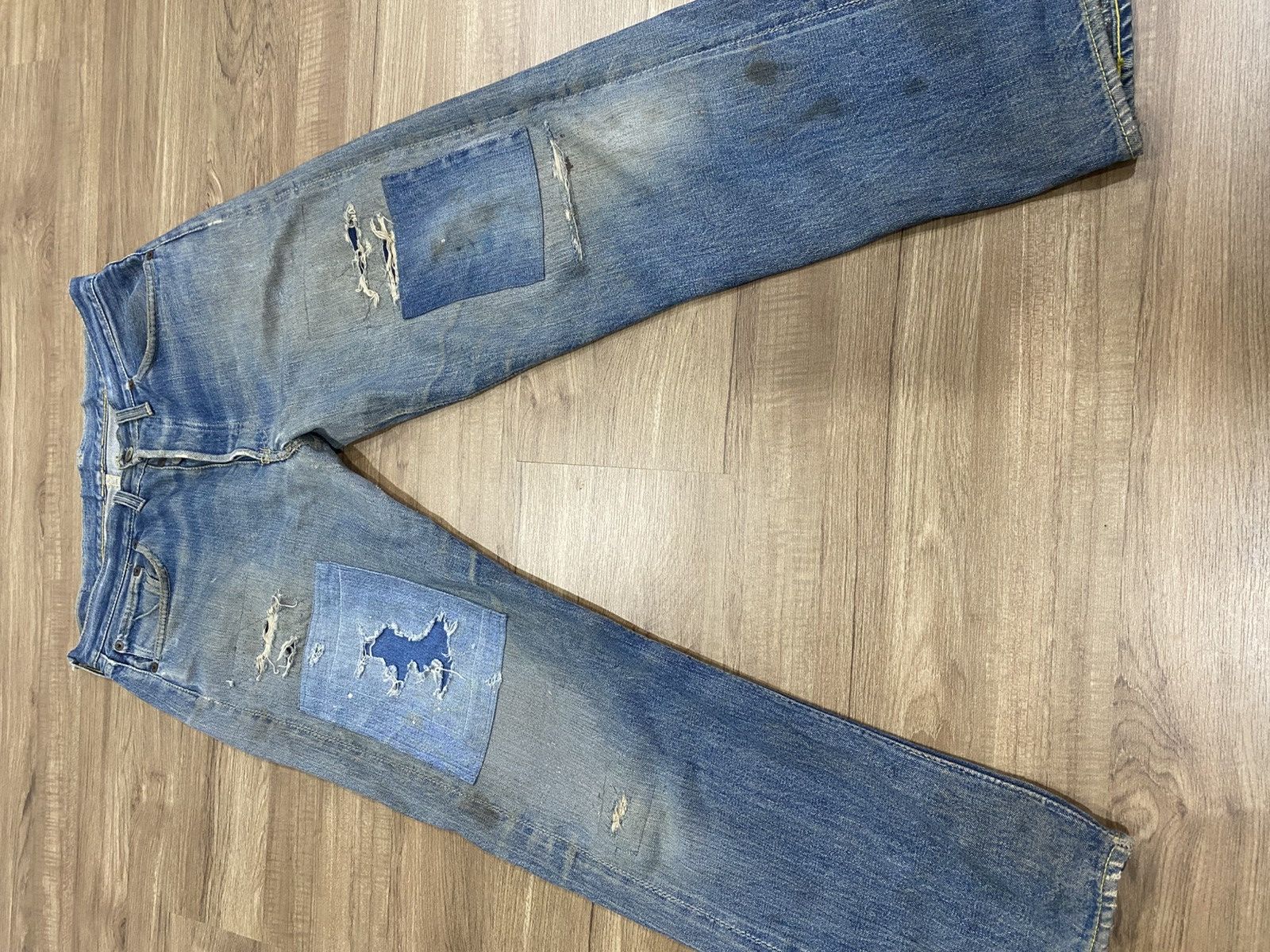 Levi's True vintage Levis 501 Big E Hidden Rivert selvadge Size US 34 / EU 50 - 1 Thumbnail