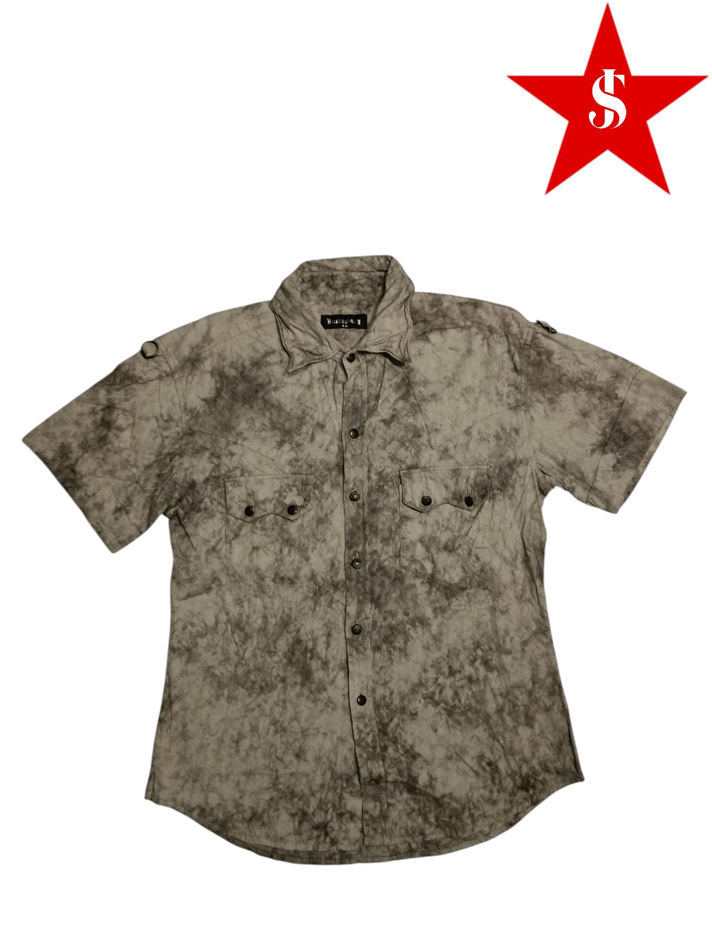 Japanese Brand Beautiful pattern Short Sleeve Western Style Beige Rusty Size US L / EU 52-54 / 3 - 1 Thumbnail