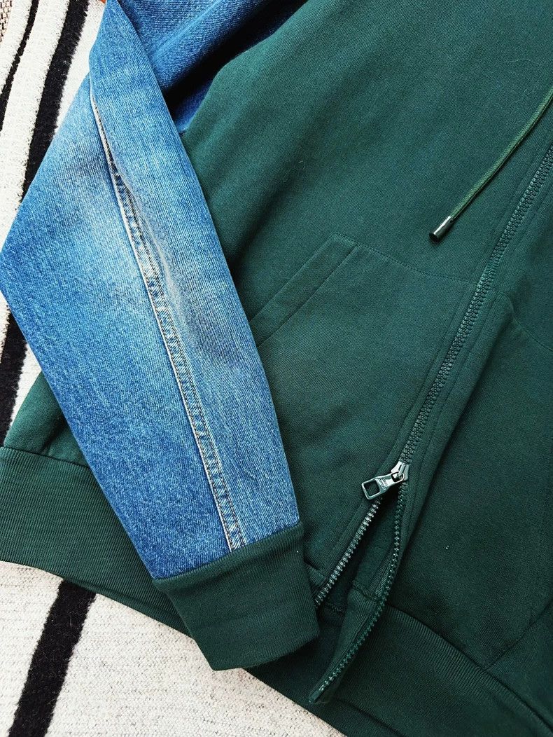 Louis Vuitton LOUIS VUITTON Green patchwork denim monogrammed logo hooded Size US M / EU 48-50 / 2 - 4 Thumbnail