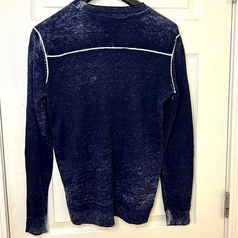 Hugo Boss BOSS ORANGE - L/slv Crew pocket Sweater- Burnout - Navy - Lg Size US L / EU 52-54 / 3 - 5 Thumbnail