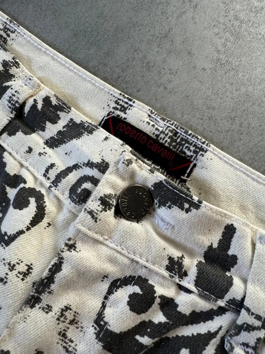 Roberto Cavalli × Vintage 1990s Roberto Cavalli Royal Arabic Mozaic Pants Size 28" / US 6 / IT 42 - 10 Thumbnail