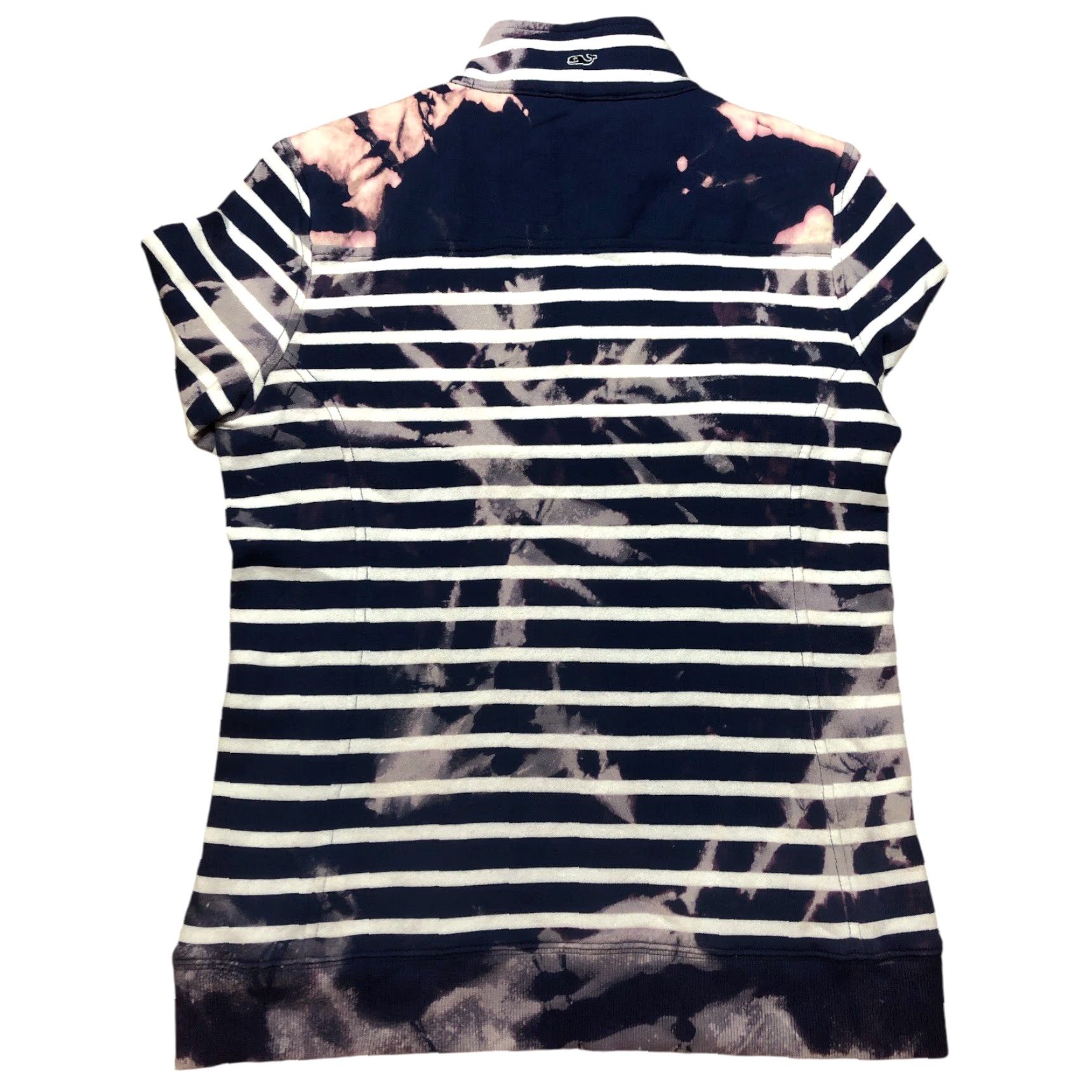 Vineyard Vines Vineyard Vines Womens 1/4 Zip L/S XS Striped Tie Dye Acid Wash Sweatshirt Blue Size XS / US 0-2 / IT 36-38 - 3 Thumbnail