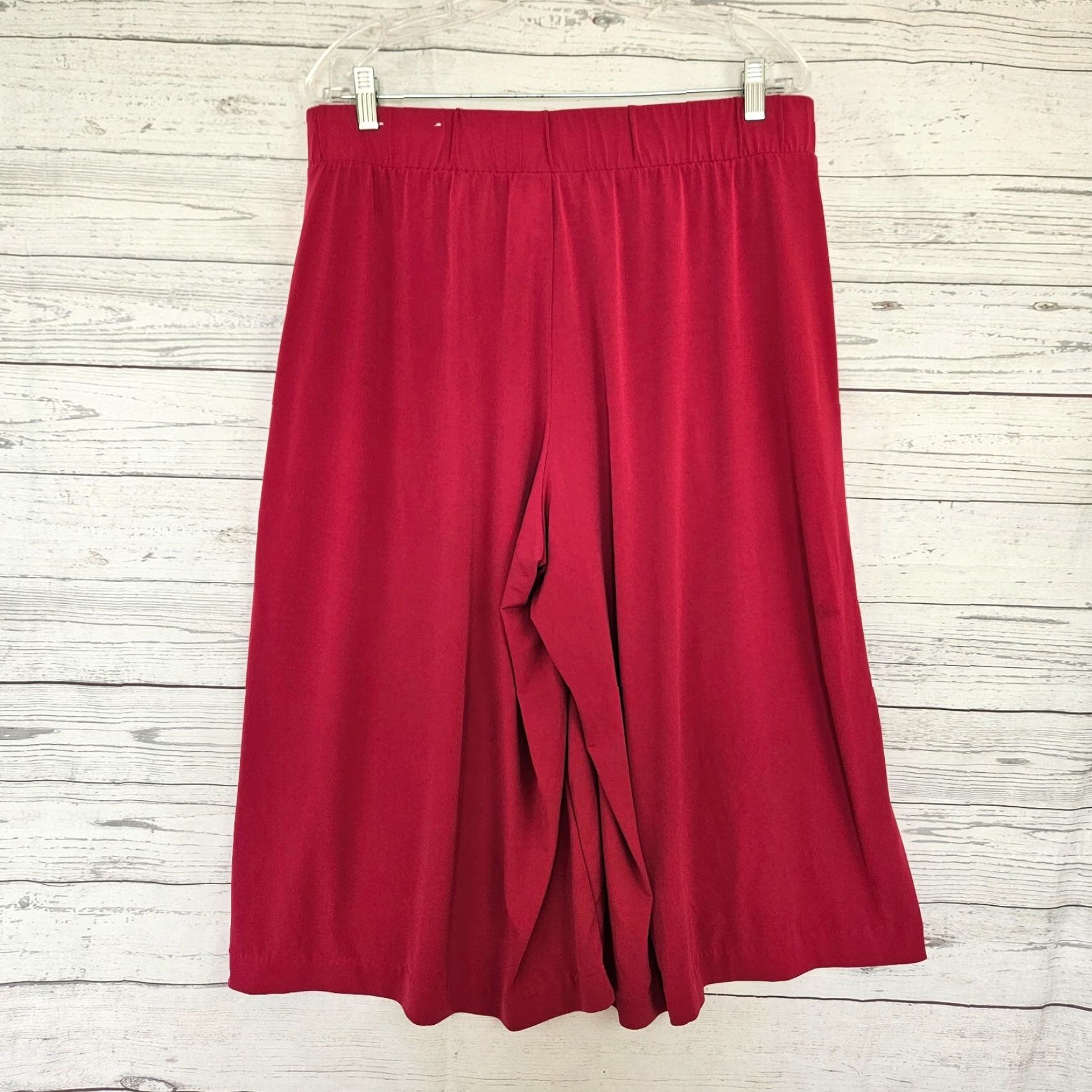 Vintage Lane Bryant Womens Culotte Pants Sz 14/16 Pink Pull On Wide Leg Pockets Size 36" / US 14 / IT 50 - 2 Thumbnail