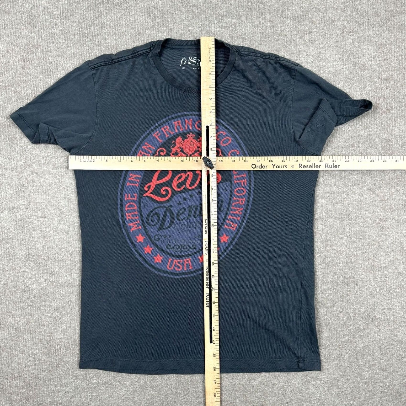 Levi's Levi's T Shirt Mens Medium Black Short Sleeve Casual Adults Strauss Denim Tee Size US M / EU 48-50 / 2 - 4 Thumbnail