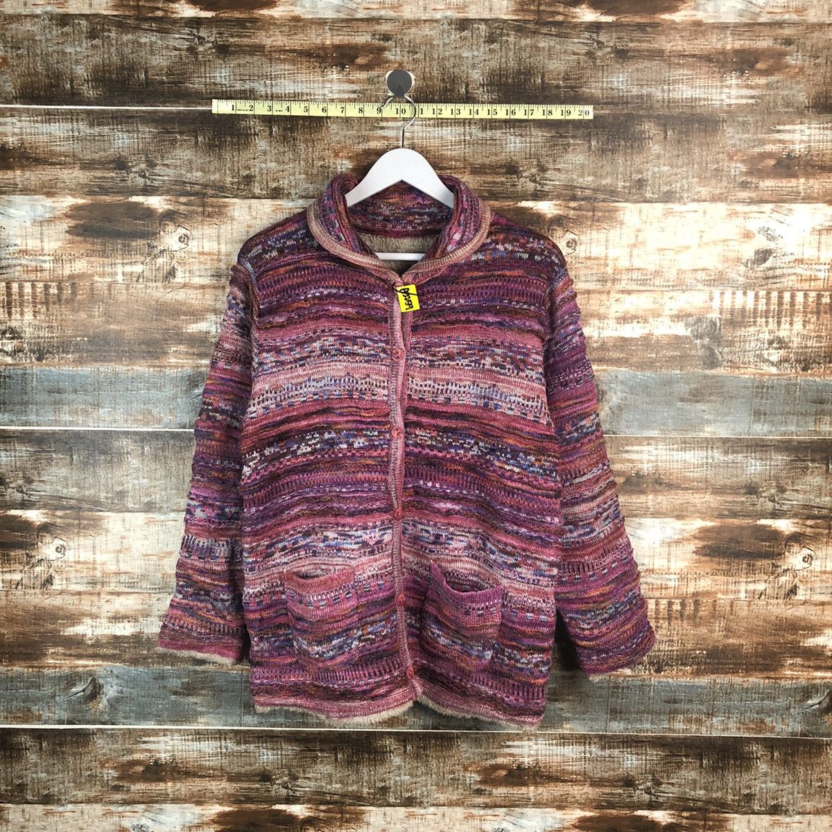 Homespun Knitwear Japanese Brand Purple Cardigan Knitwear #A2259 Size US M / EU 48-50 / 2 - 1 Thumbnail