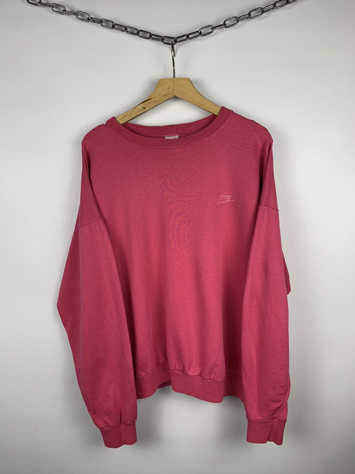 Nike 💅 Iconic Vintage Nike Baby Pink Sweatshirt Swoosh Logo 90’s Size US XL / EU 56 / 4 - 3 Thumbnail