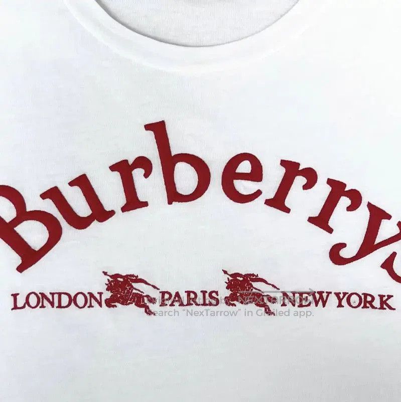 Burberry Burberry Spring White Cotton Embroidered T-Shirt. Size M / US 6-8 / IT 42-44 - 4 Thumbnail