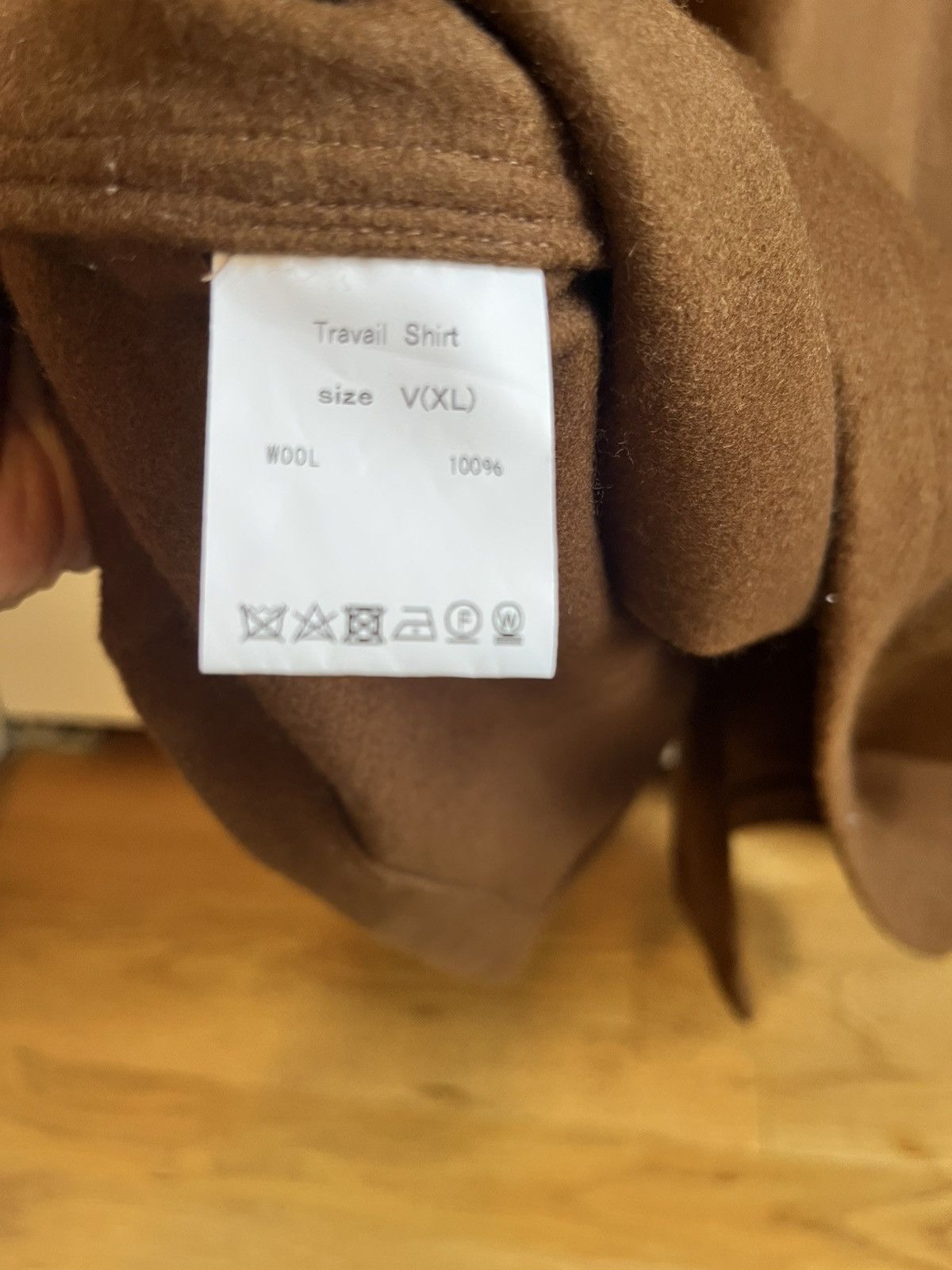 James Coward TRAVAIL SHIRT - BROWN WOOL FLANNEL Size US XL / EU 56 / 4 - 5 Thumbnail