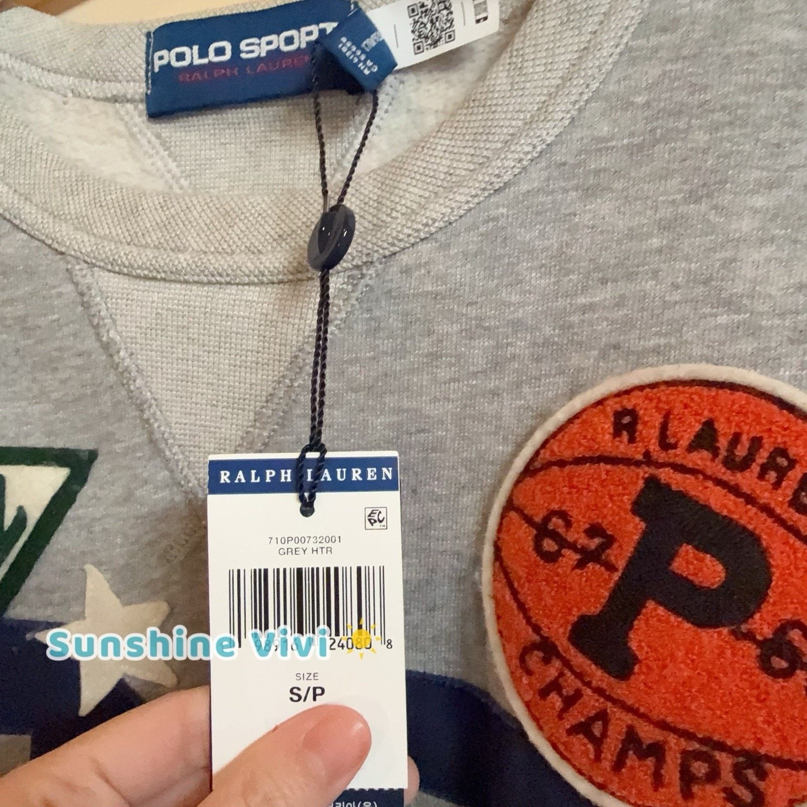Polo Ralph Lauren NWT POLO RALPH LAUREN Men Grey Fleece Pullover Sweatshirt Size US S / EU 44-46 / 1 - 2 Thumbnail