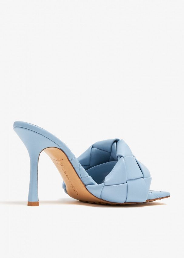 Bottega Veneta o1n1vont1124 Lido Sandals Mules in Blue Size US 5.5 / IT 35.5 - 7 Thumbnail
