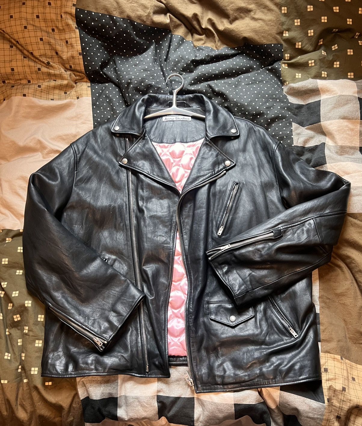 Acne Studios Acne Studios oversized biker leather jacket Size US L / EU 52-54 / 3 - 1 Thumbnail