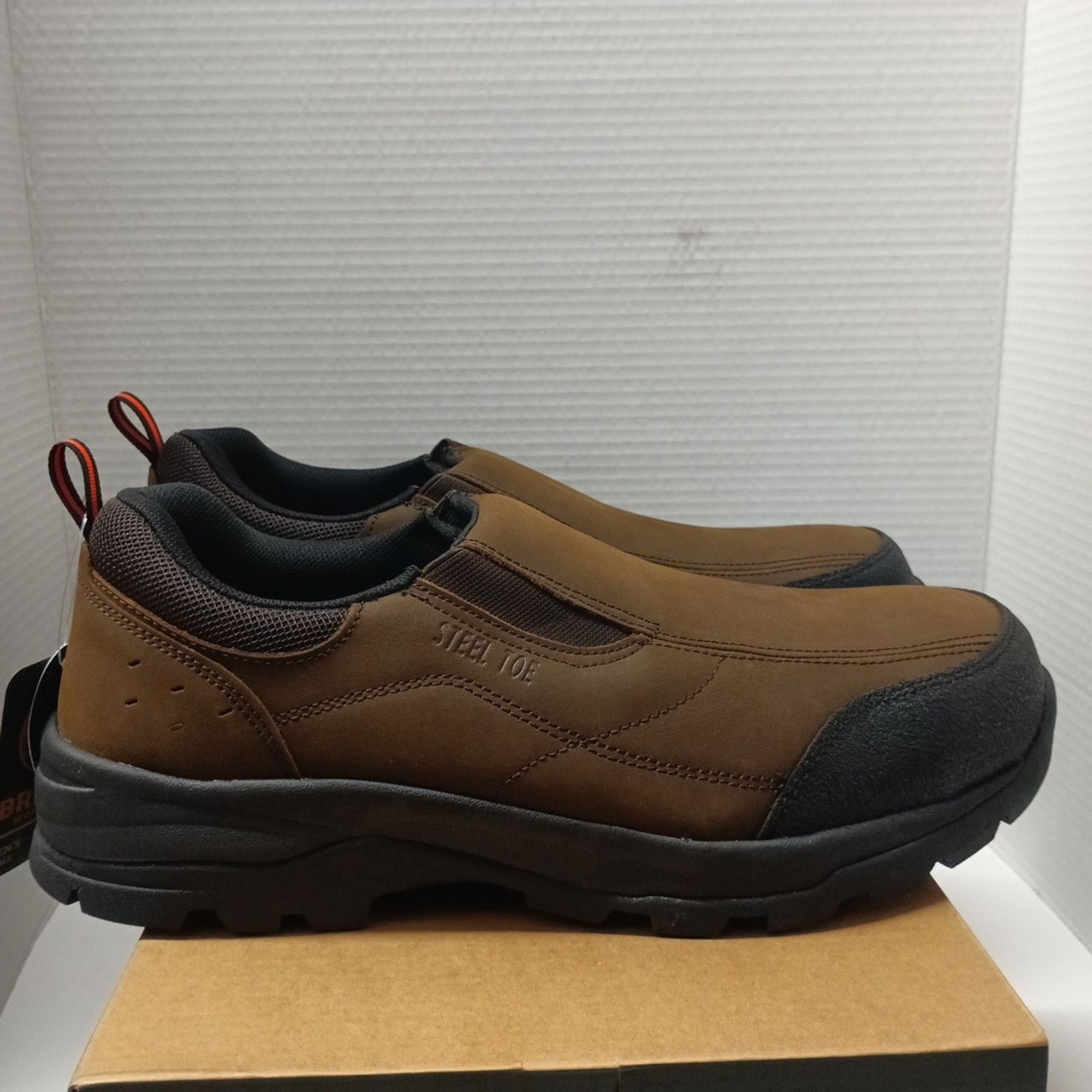 Other BRAHMA Brown Leather Shale Steel Toe Slip-On Men's Size 13 W Size US 13 / EU 46 - 1 Thumbnail