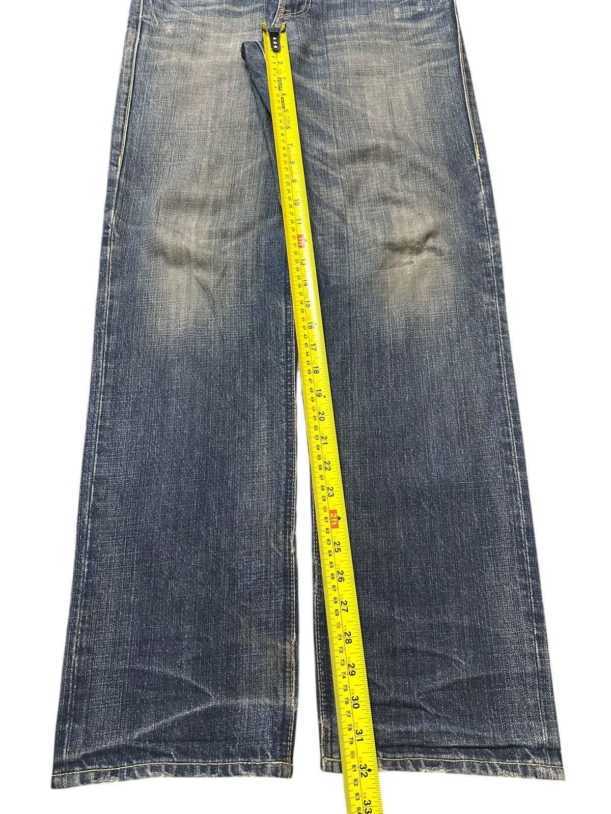 Japanese Brand Vintage Japanese Brand Blue Faded Wash Style Loose Jeans Size US 32 / EU 48 - 14 Thumbnail