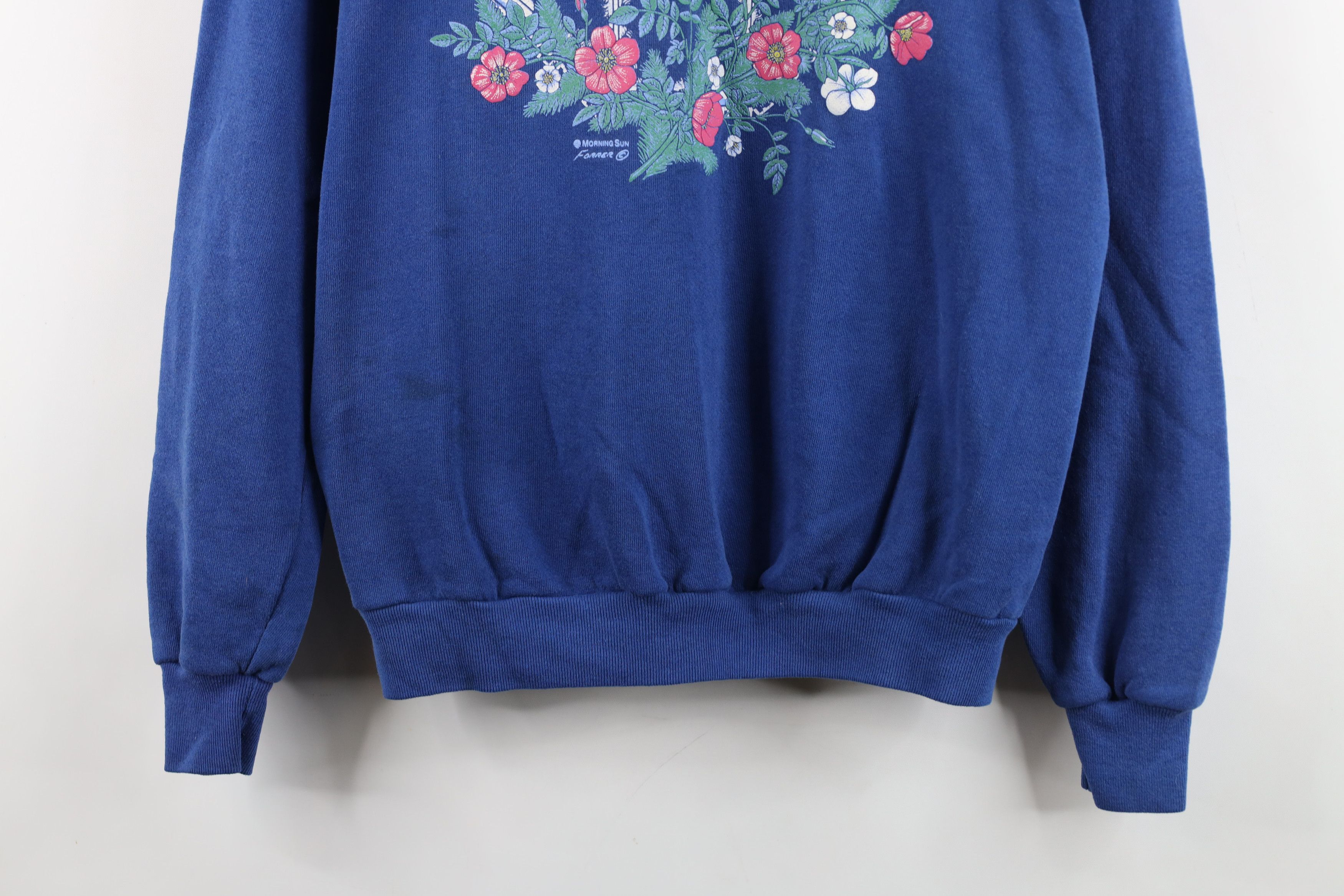 Vintage Vintage 90s Streetwear Country Flower Sweatshirt USA Size L / US 10 / IT 46 - 3 Thumbnail