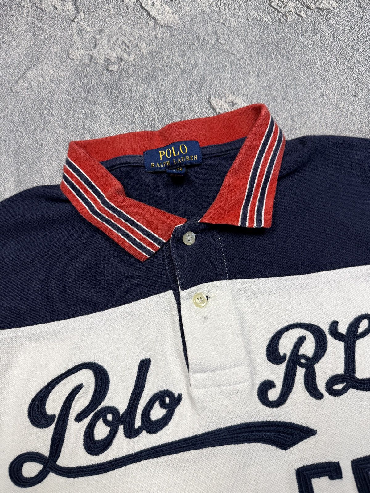 Polo Ralph Lauren Vintage Polo Ralph Lauren Polo Tee USA Chief Keef Size US L / EU 52-54 / 3 - 5 Thumbnail