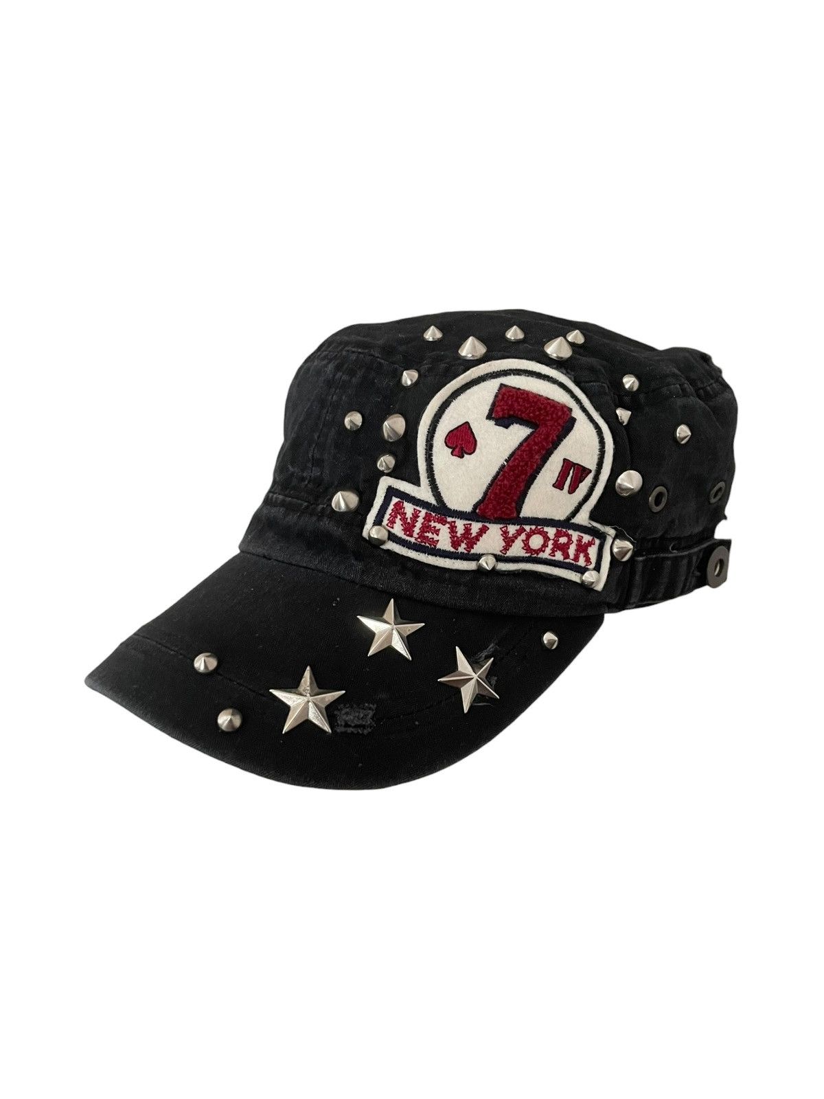 Vintage Twofold Star Studded Cadet Hat LGB GOA VKEI Size ONE SIZE - 1 Thumbnail