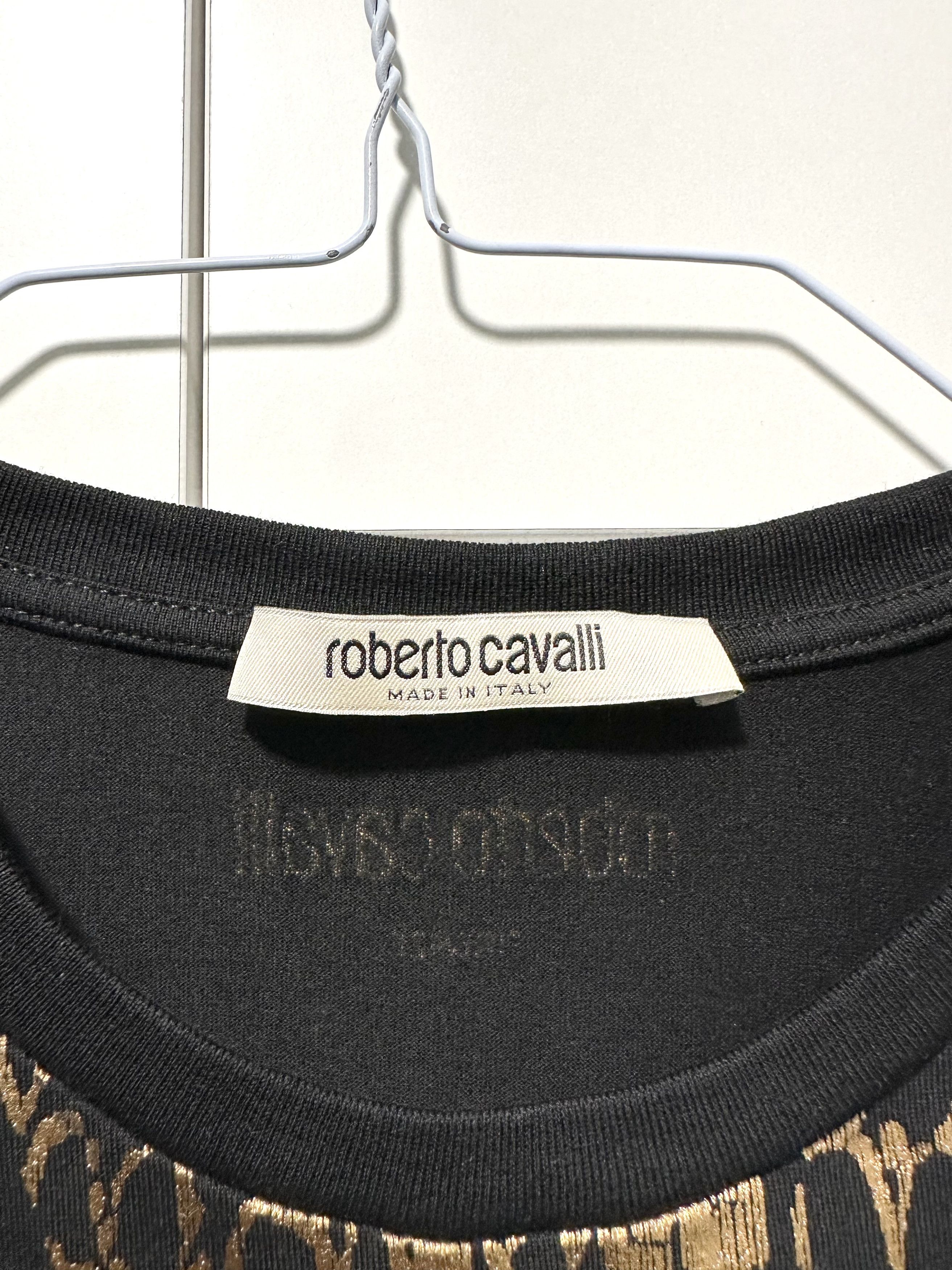 Roberto Cavalli Roberto Cavalli Snake Print Short Sleeve T-shirt Black (XS) Size XS / US 0-2 / IT 36-38 - 5 Thumbnail