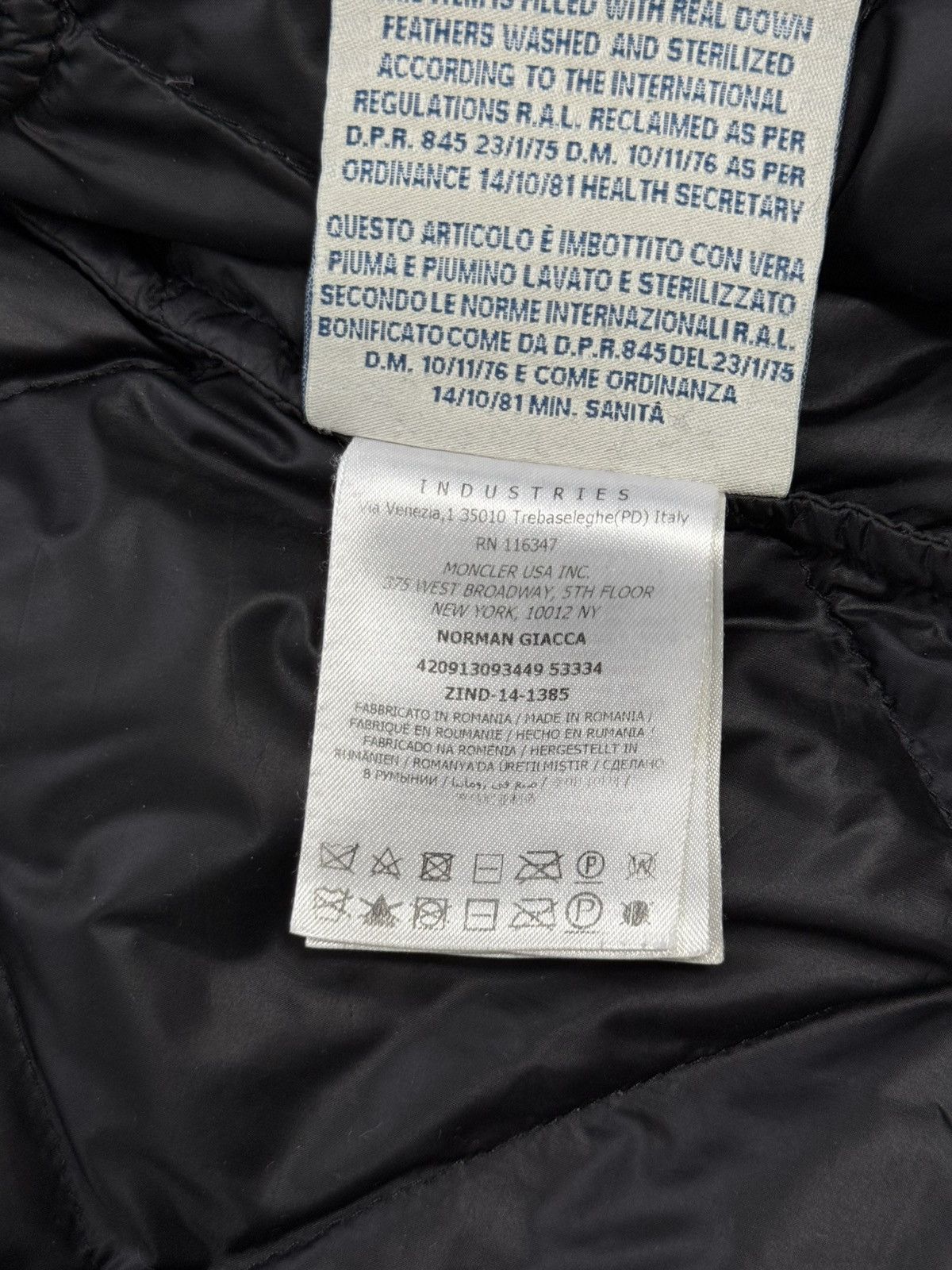 Moncler Moncler Herminier Men Down Puffer Black Logo Coat Jacket Size US L / EU 52-54 / 3 - 17 Thumbnail