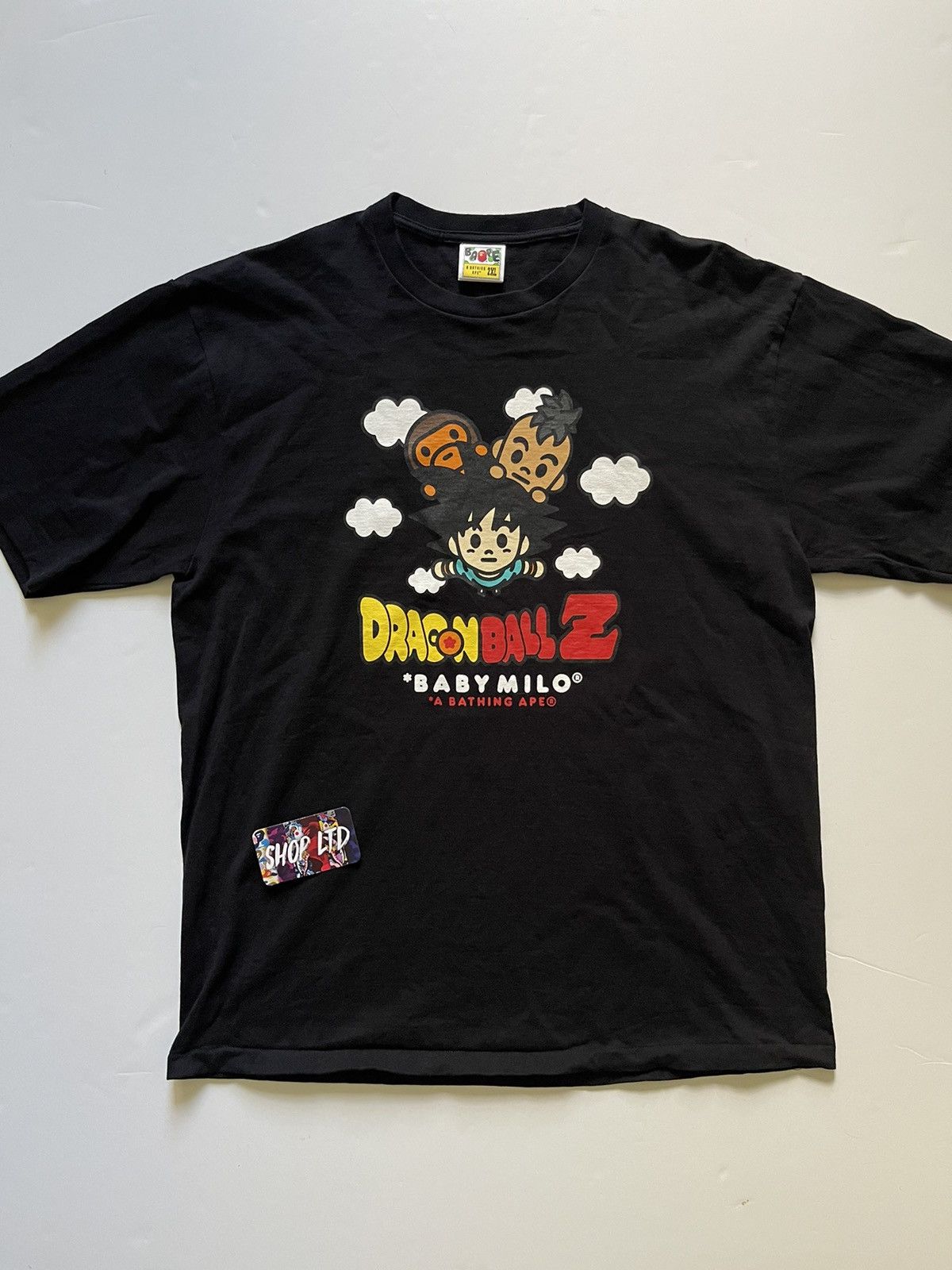 image of A Bathing Ape X Dragonball Z Goku/milo & Uub Tee in Black, Men's (Size 2XL)