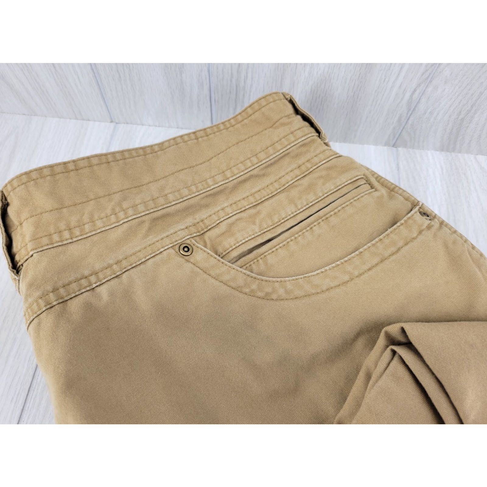 Vintage Cabela's Pants Mens 44X30 Tan Double Knee Carpenter Canvas Workwear Outdoor Shirt? Size US 44 / EU 60 - 3 Thumbnail