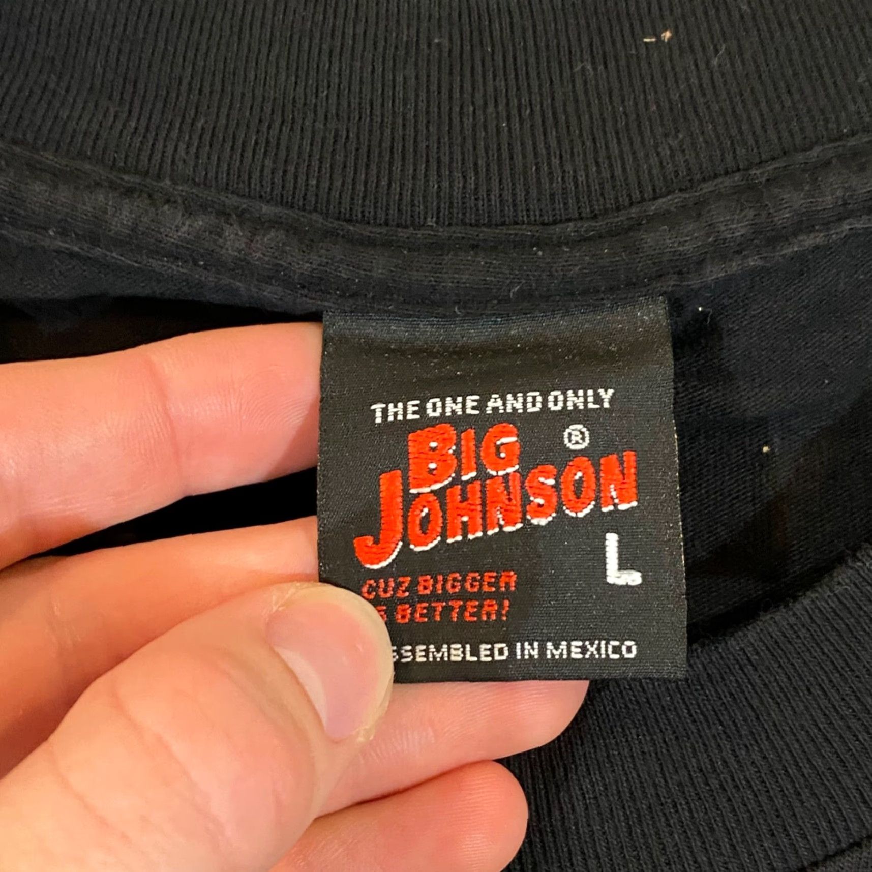 Big John VINTAGE Big Johnson Shirt Mens L Black Motorcycle Tee 1998 Maryland B*tch Fell Off Tee Logo Graphic Print Shirt Mens Size US L / EU 52-54 / 3 - 4 Thumbnail