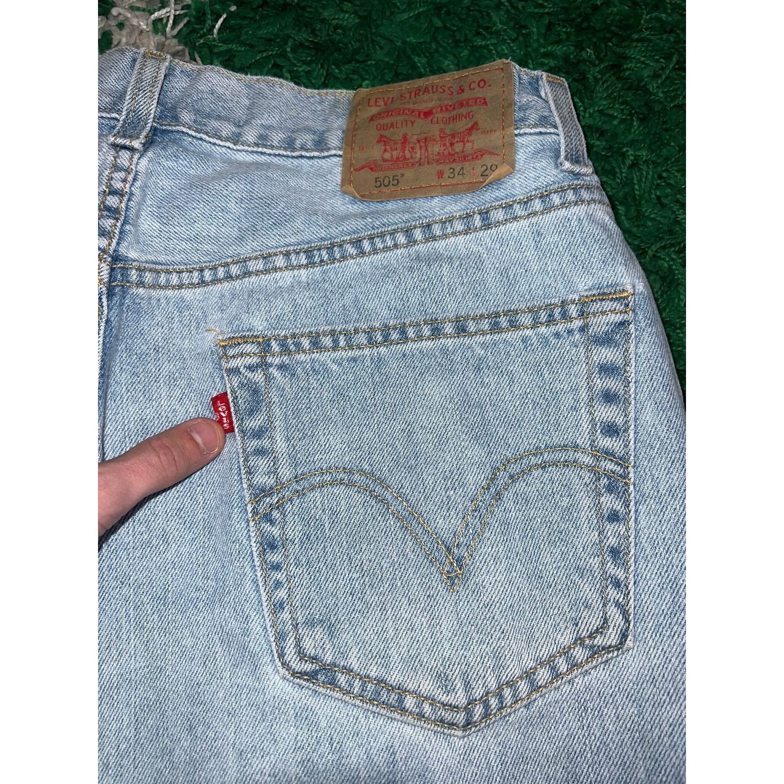 Levi's Y2K Levi's Levi Strauss 505 Blue Denim Jeans Bottoms 34x29 Size US 34 / EU 50 - 8 Thumbnail