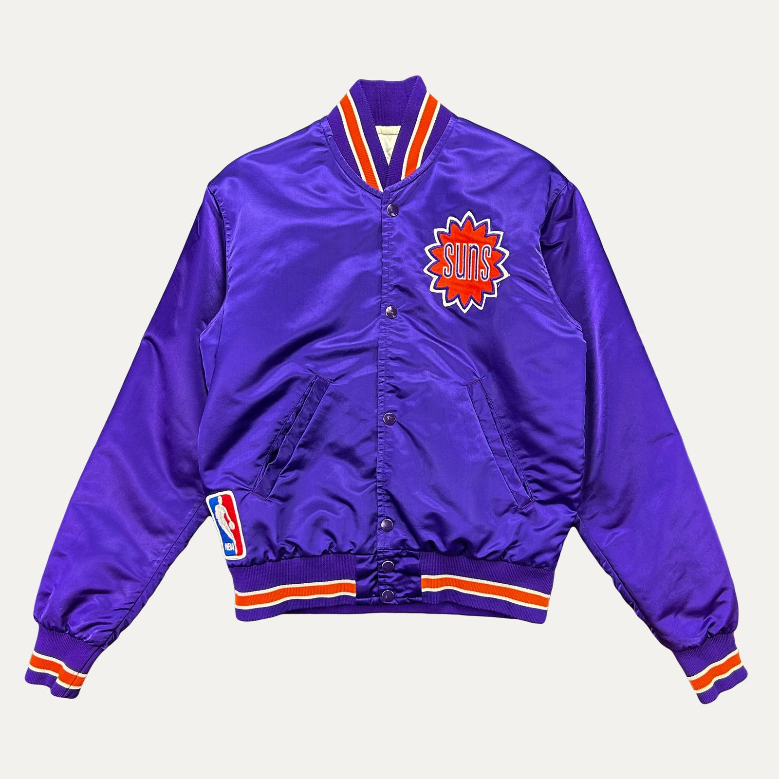 Starter Vintage 90's Phoenix Suns Satin Bomber Jacket Size US S / EU 44-46 / 1 - 1 Thumbnail
