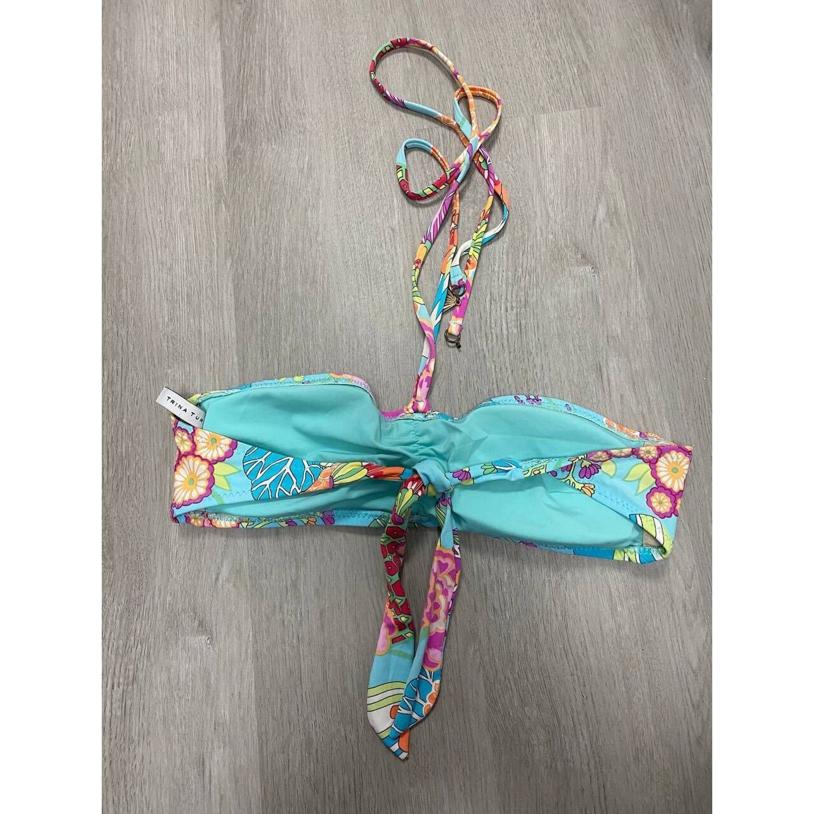 Trina Turk Trina Turk Tokyo Bay Floral Bandeau Bikini Size 4 A000042 Size ONE SIZE - 3 Thumbnail