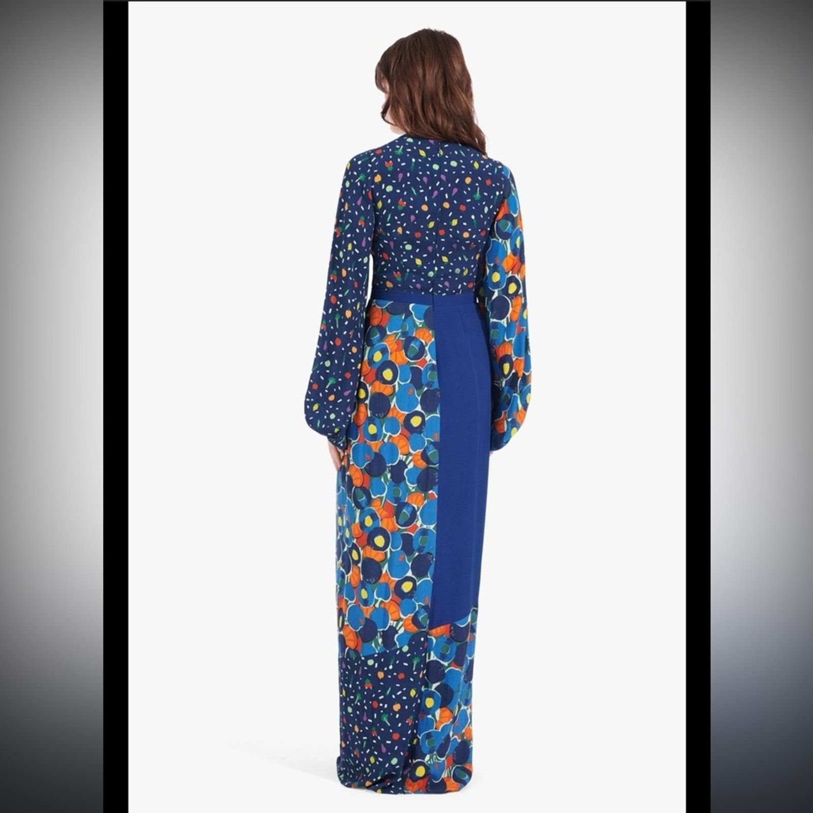 Staud Staud Vague Patchwork Maxi Dress - Size 2 - Blue Size XS / US 0-2 / IT 36-38 - 5 Thumbnail