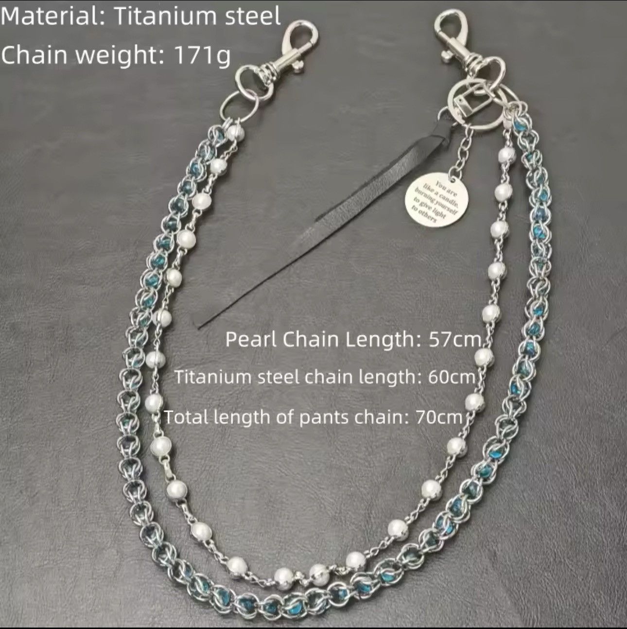 Japanese Brand × Jewelry Titanium Steel Clamp Beads Punk Pants Chain Size ONE SIZE - 3 Thumbnail