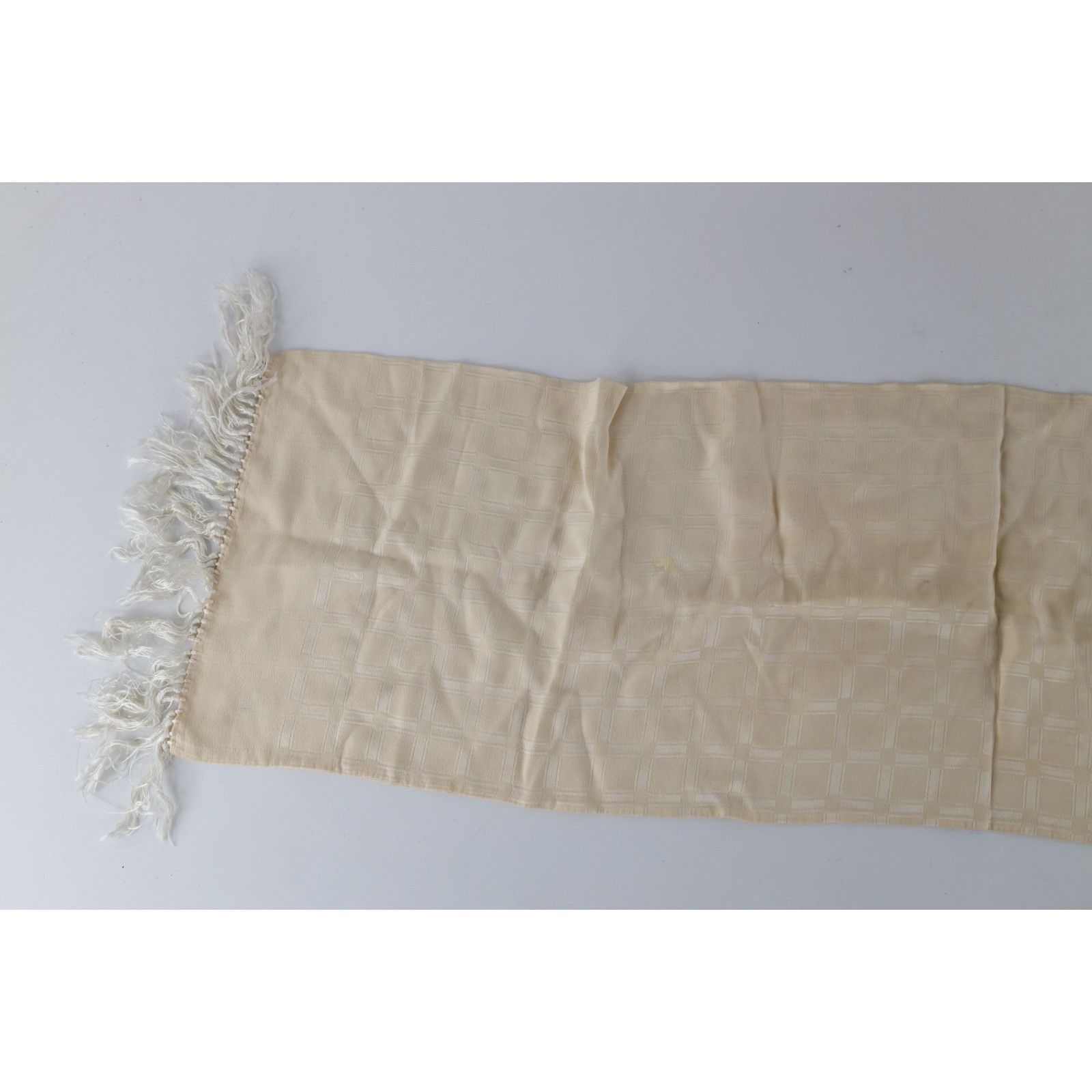 Vintage Vintage 40s 50s Rockabilly Checkered Fringed Silk Scarf Size ONE SIZE - 7 Thumbnail