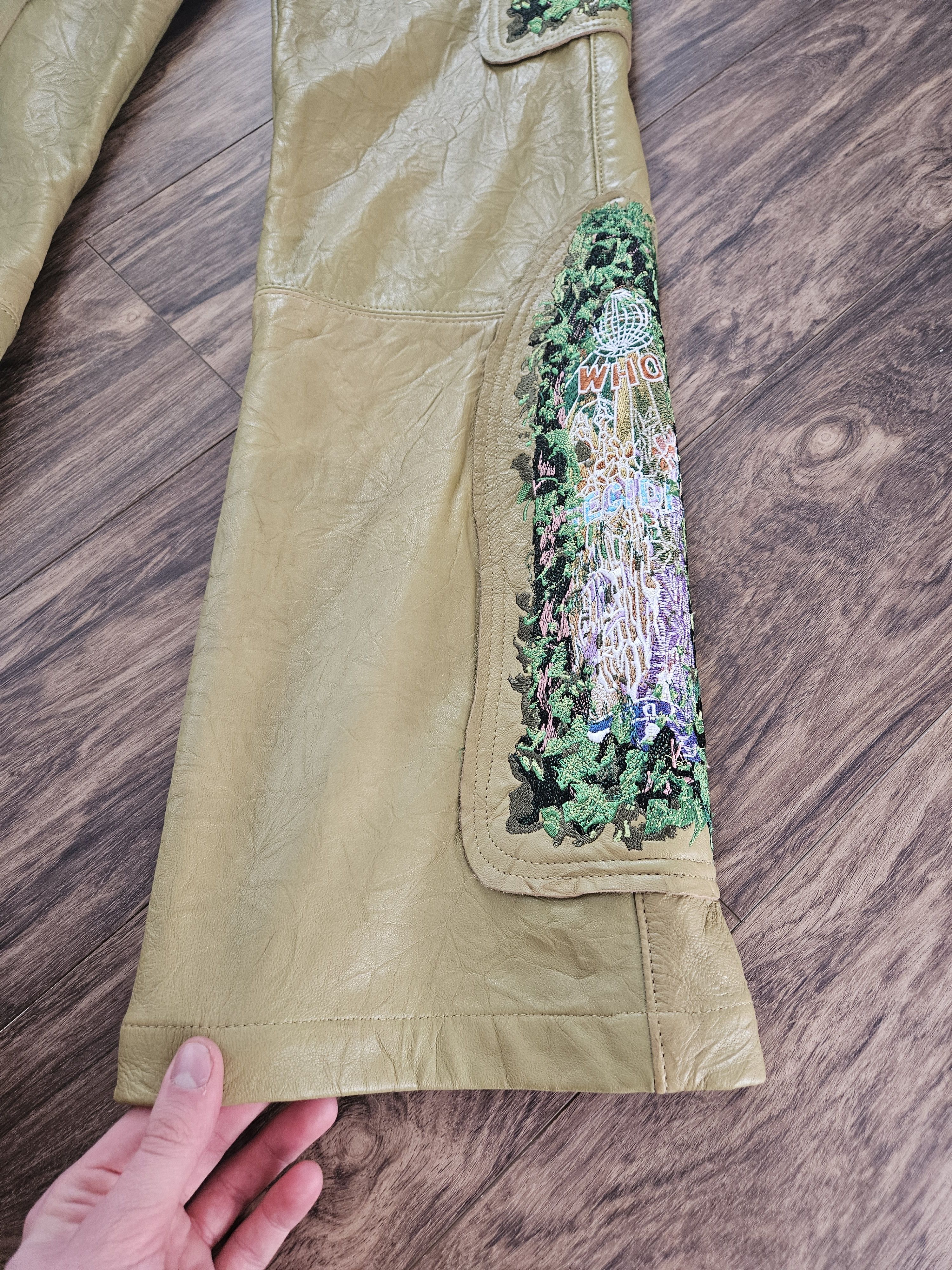 Who Decides War Who Decides War Garden Glass Thorned Tan Leather Pants Size US 34 / EU 50 - 5 Thumbnail