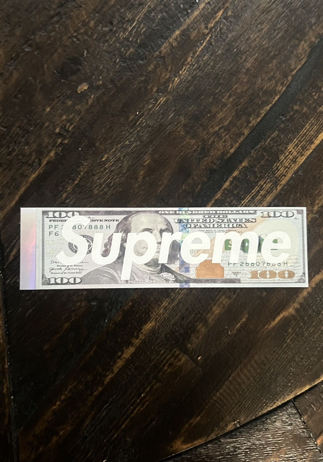 Supreme *RARE* Supreme FW25 $100 bill sticker + stick figure sticker Size ONE SIZE - 2 Thumbnail