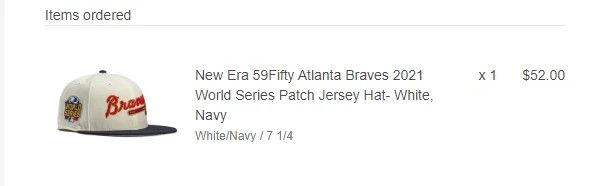 Hat Club Sz 7 1/4 - Hat Club Exclusive Atlanta Braves 2021 World SR Size ONE SIZE - 5 Thumbnail