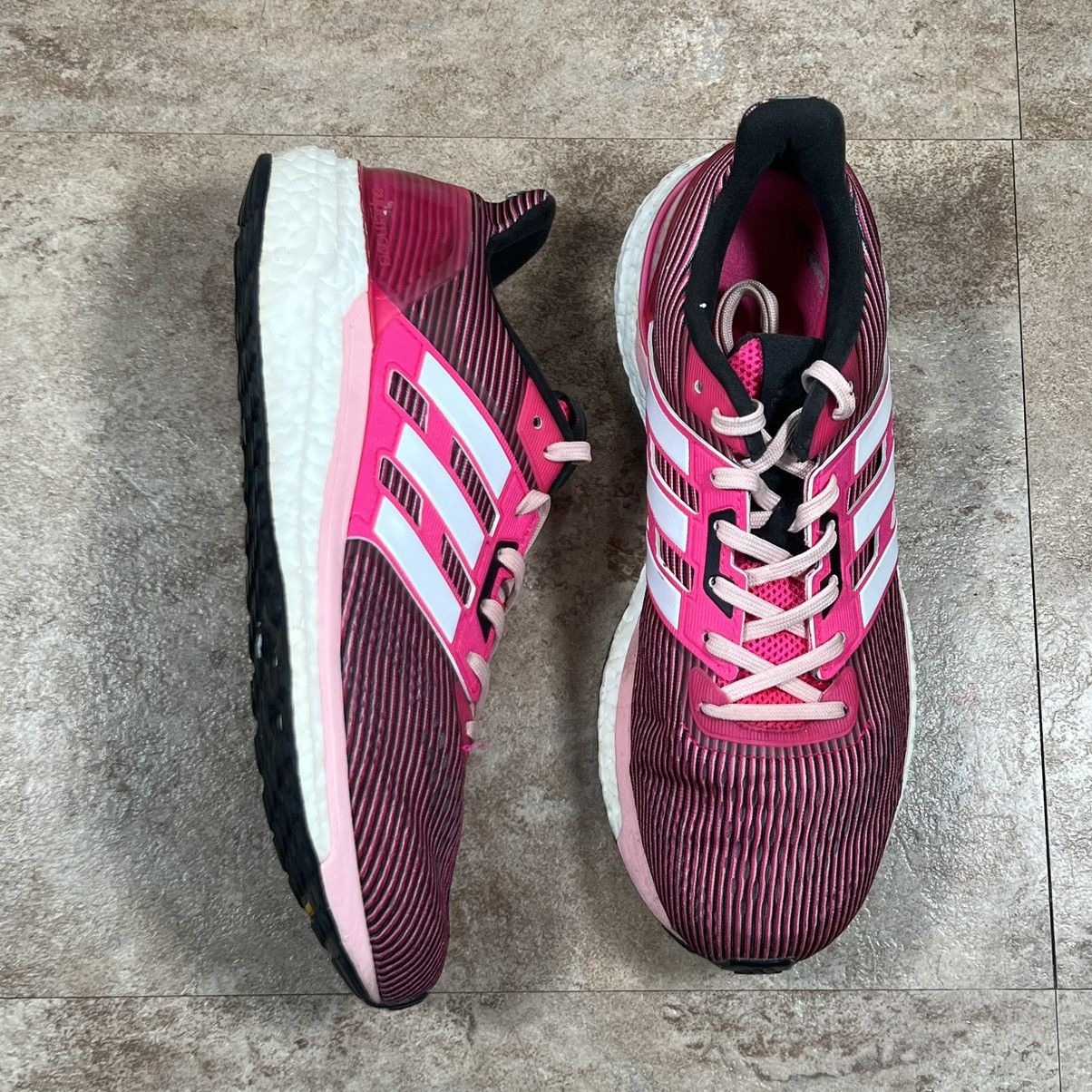 Adidas Adidas Movement Boost Shoe BB3470 Pink Knit Lace Up Sneaker Size US 8.5 / IT 38.5 - 1 Thumbnail