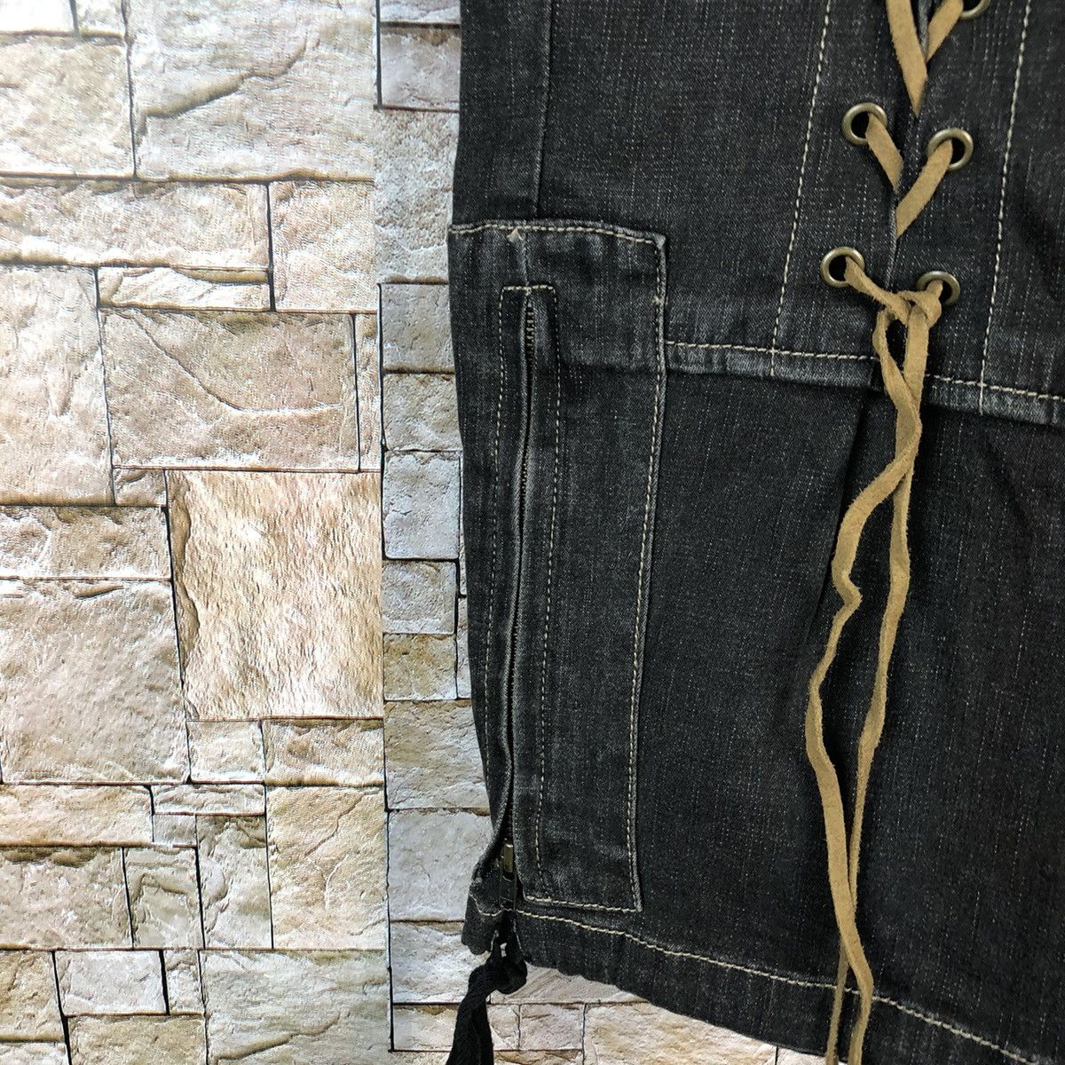 Japanese Brand Maliani Black Cropped seditionaries punk cargo Pants #A956 Size US 29 - 13 Thumbnail