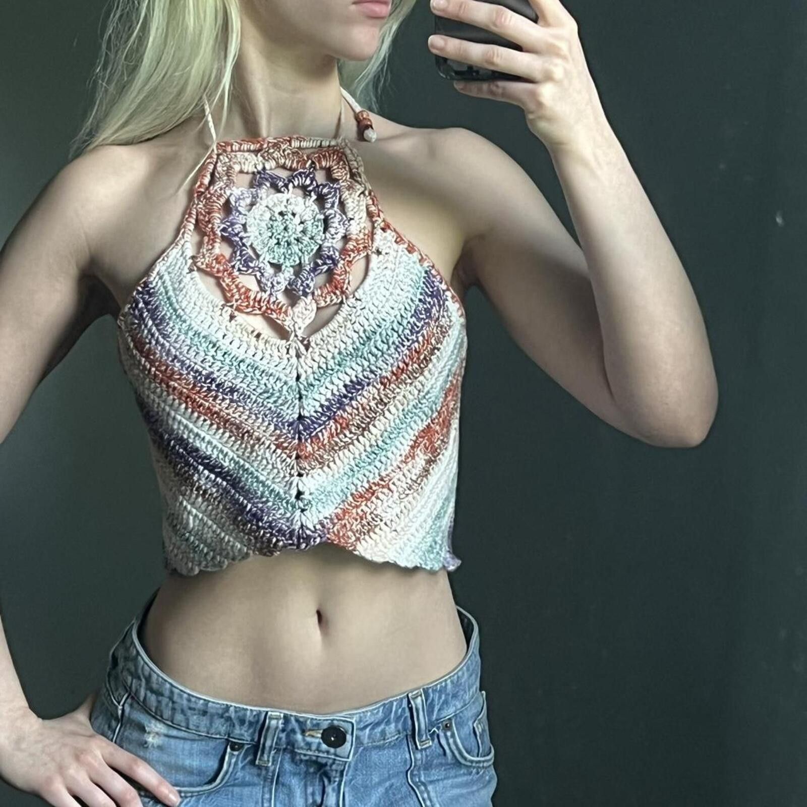 Other handmade crochet halter top Size M / US 6-8 / IT 42-44 - 6 Thumbnail