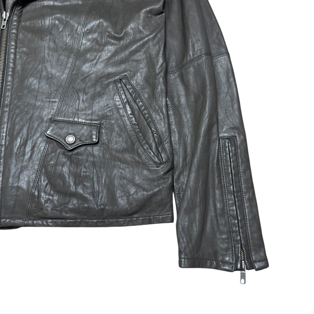 Le Grande Bleu (L.G.B.) Custom Culture Goat Skin Leather Biker Jacket Size US M / EU 48-50 / 2 - 7 Thumbnail