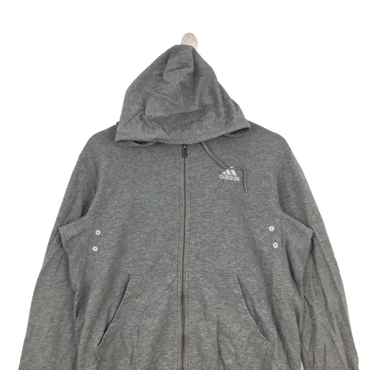 Vintage Vtg ADIDAS ORIGINALS EQUIPMENT Grey Hoodie Zipper Sweater Size L / US 10 / IT 46 - 2 Thumbnail