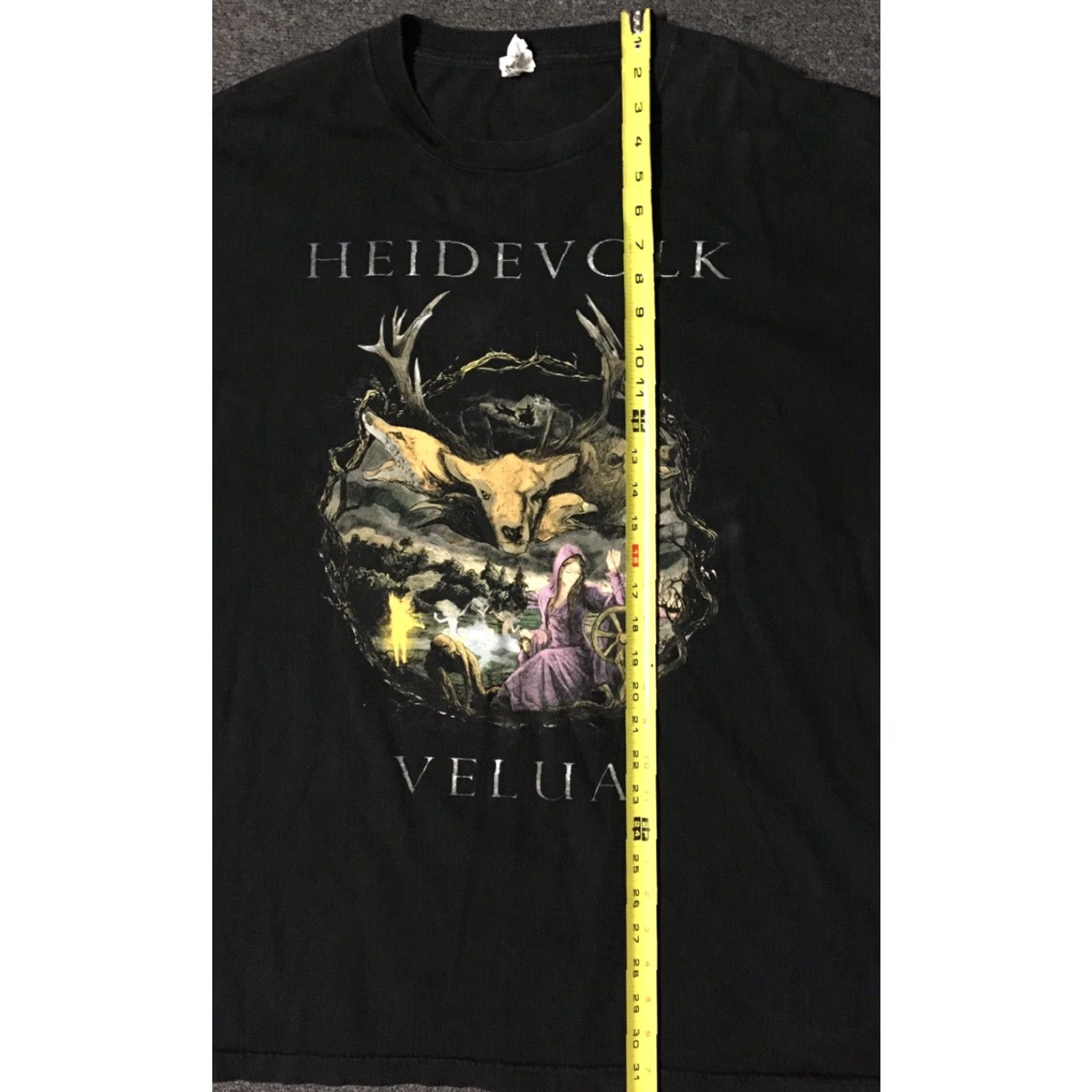 Folk Heidevolk Velua Promo Shirt 3XL Black 90s Band Concert Vintage Grunge Rock Metal Mythology Folk Viking Size US XXL / EU 58 / 5 - 6 Thumbnail