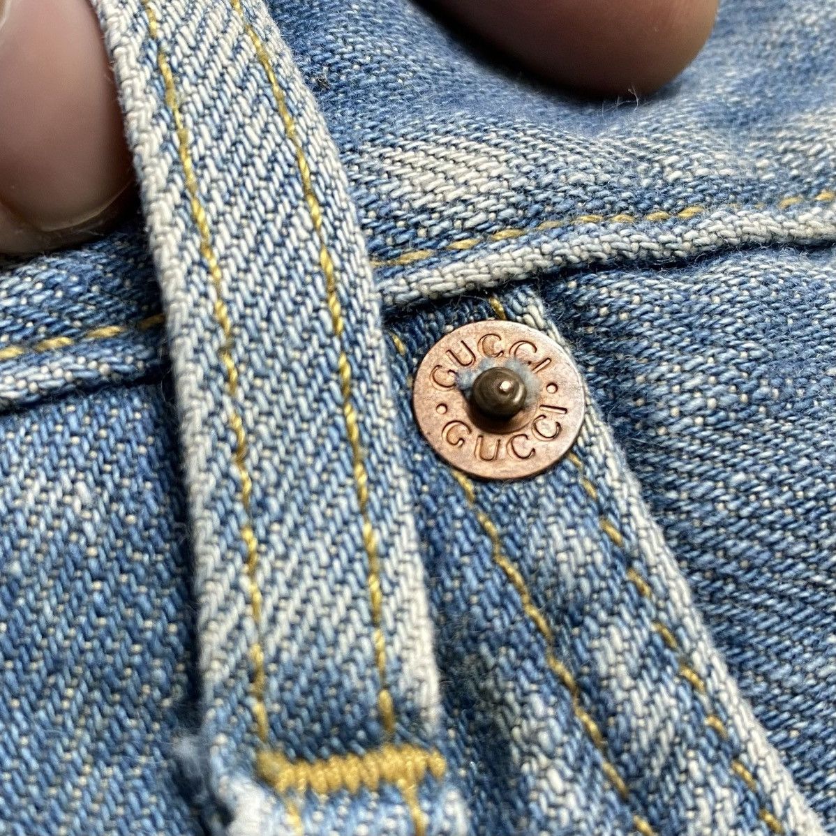 Gucci Vintage GUCCI Distressed Denim Jeans Size US 35 - 4 Thumbnail