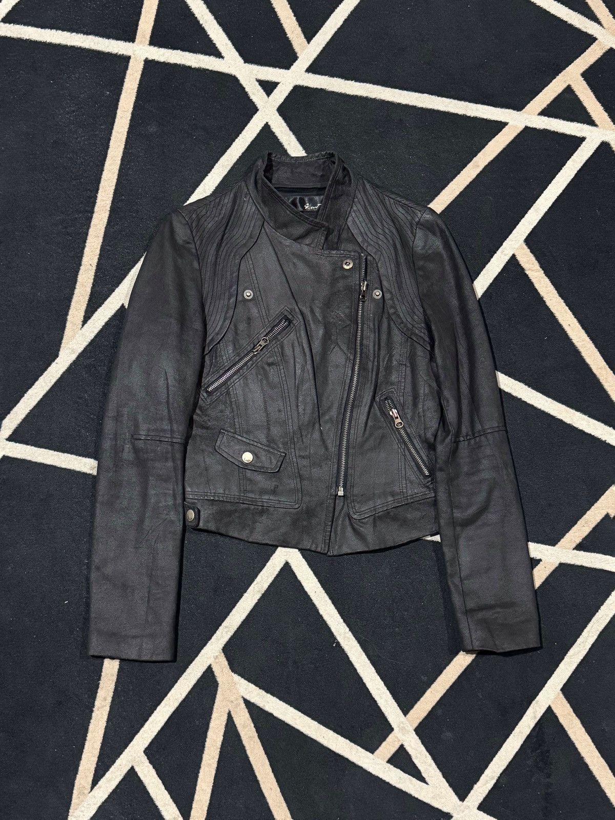 14th Addiction Waxed Jacket Japanese Brand Styled Asymmetrical Size US S / EU 44-46 / 1 - 1 Thumbnail