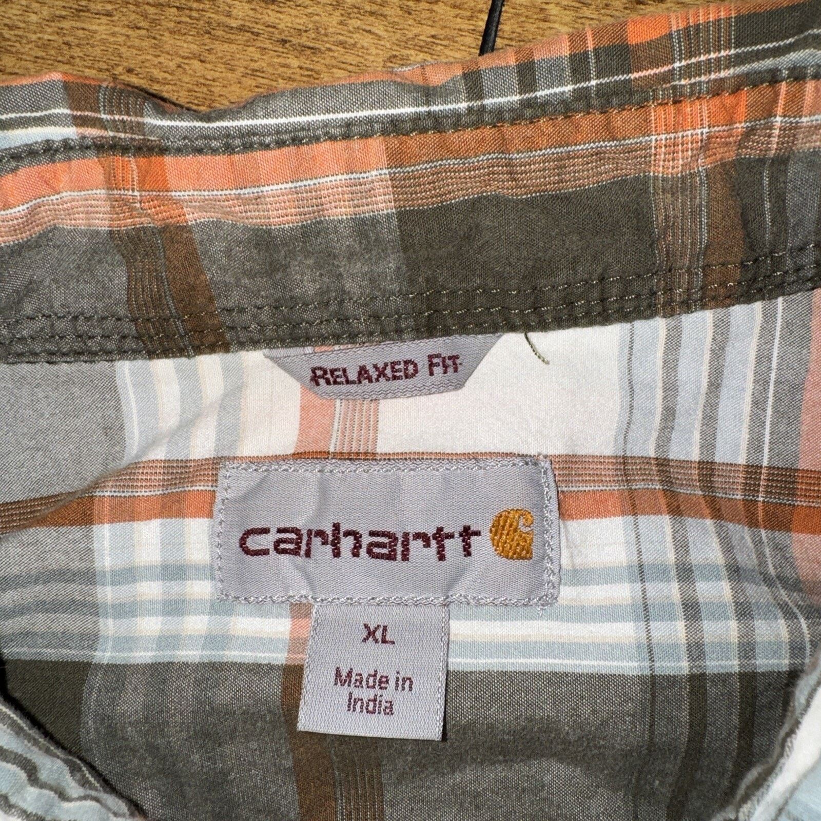 Carhartt Carhartt Short Sleeve Plaid Shirt XL 24x29 Y2K Style Size US XL / EU 56 / 4 - 4 Thumbnail
