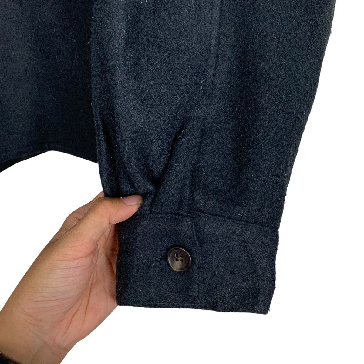 Japanese Brand SENSE OF PLACE Wool Blend Shacket Oversized #2775-C125 Size US M / EU 48-50 / 2 - 7 Thumbnail