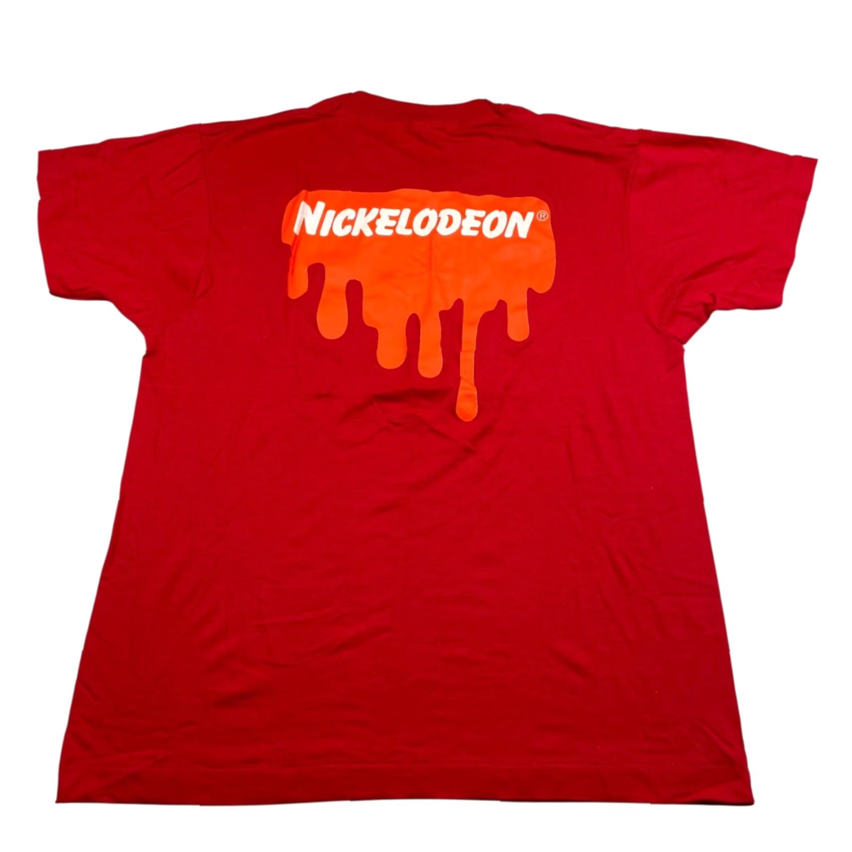 Vintage VTG Nickelodeon Double Dare T-Shirt Red Large Screen Stars 1990s Short Sleeve Cotton Blend Single Stitch 2-Sided Graphic Men USA Size US L / EU 52-54 / 3 - 3 Thumbnail