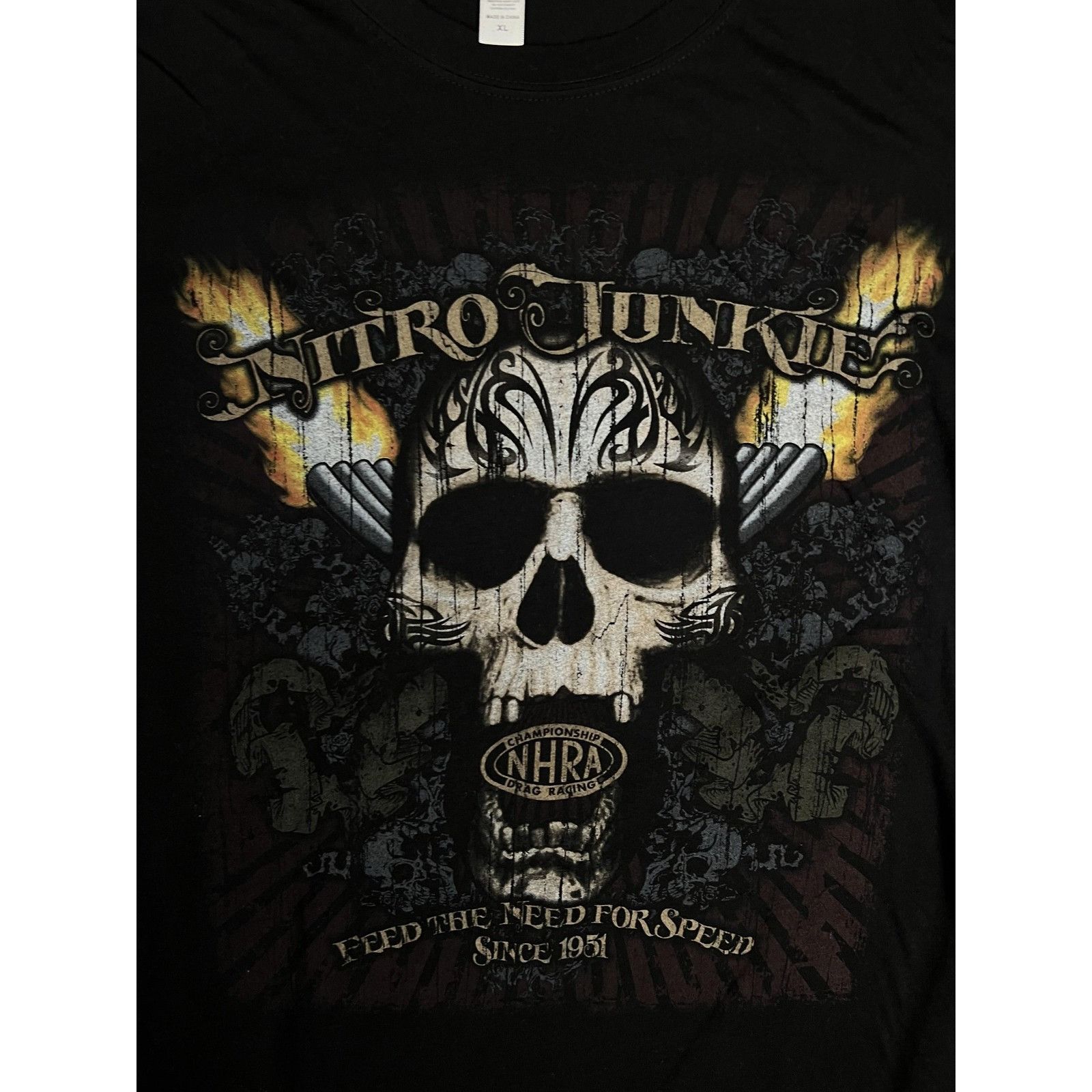 Other NHRA Nitro Junkie T-Shirt Mens XL Black Drag Racing Double S Size US XL / EU 56 / 4 - 4 Thumbnail