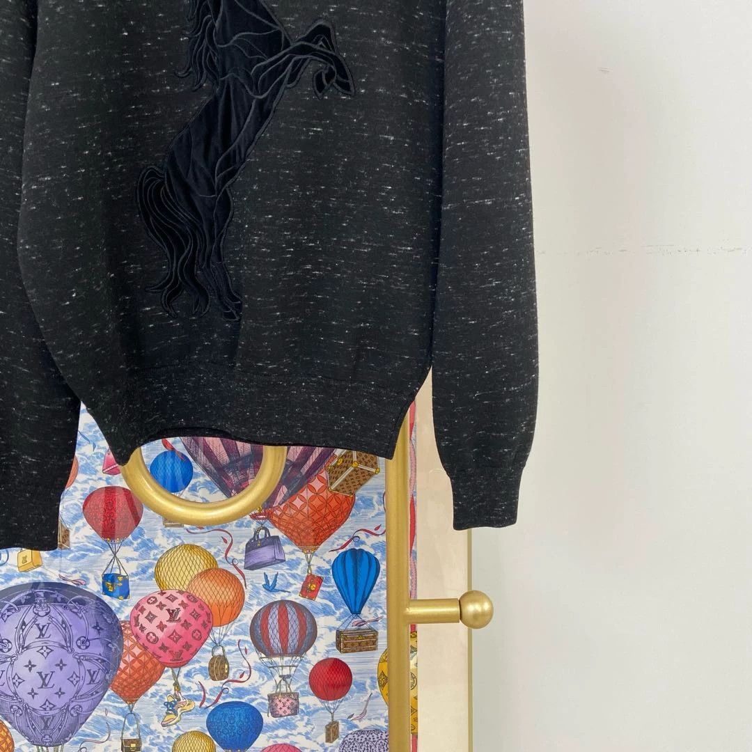 Stella McCartney Stella McCartney Black Crewneck Sweatshirt Size XS / US 0-2 / IT 36-38 - 4 Thumbnail