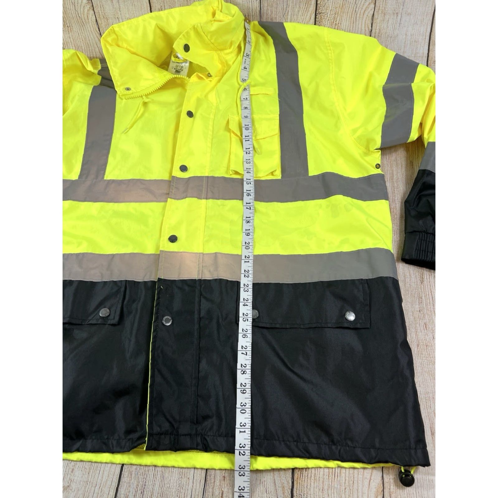 Vintage ML Kishigo Yellow Reflective Safety Coat High Visibility Jacket 2XL-3XL RWJ102 Size US XXL / EU 58 / 5 - 5 Thumbnail