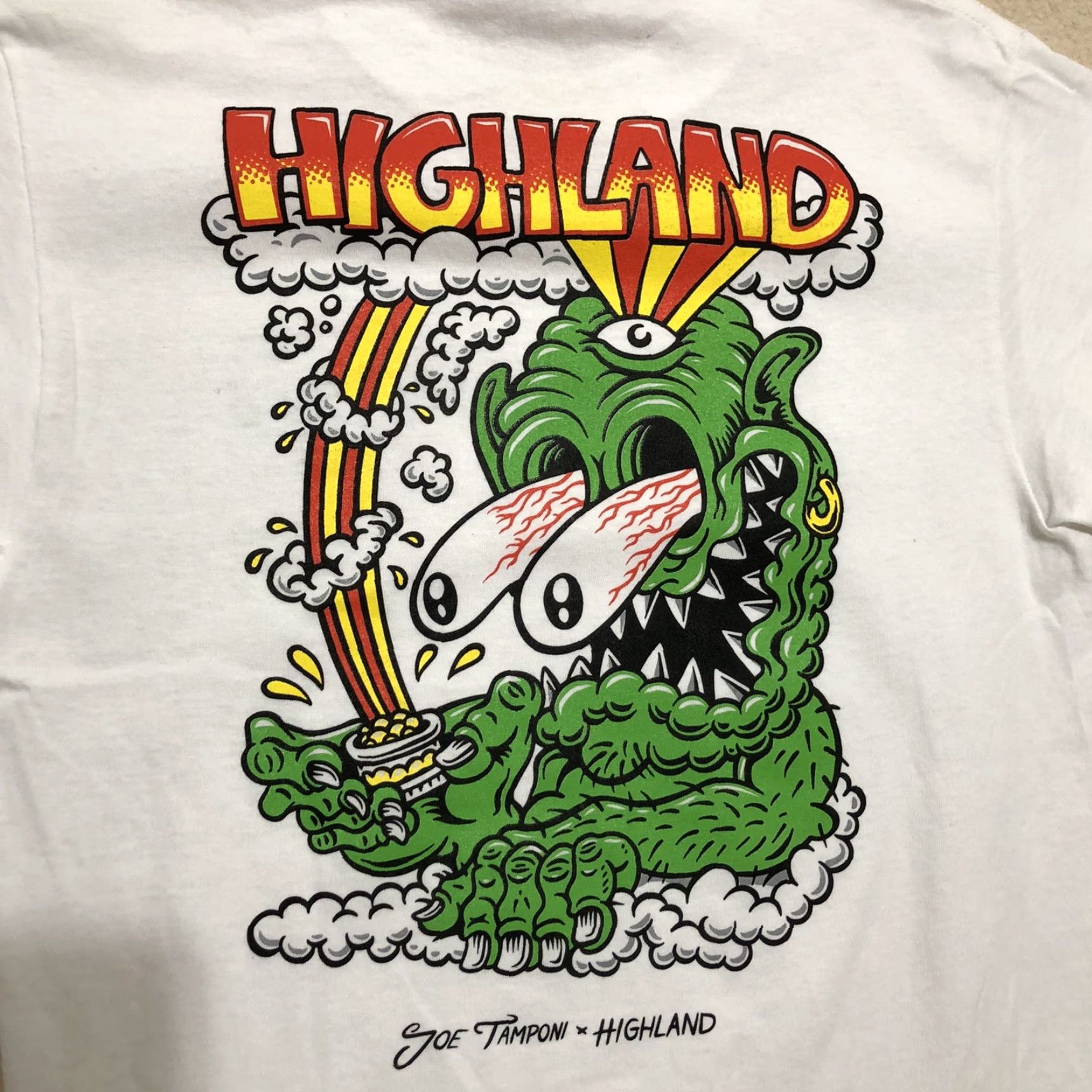 Vintage Joe Tamponi Highland Men's Long Sleeve T-Shirt Alstyle Cotton Crew Neck Logo White S Size US S / EU 44-46 / 1 - 6 Thumbnail