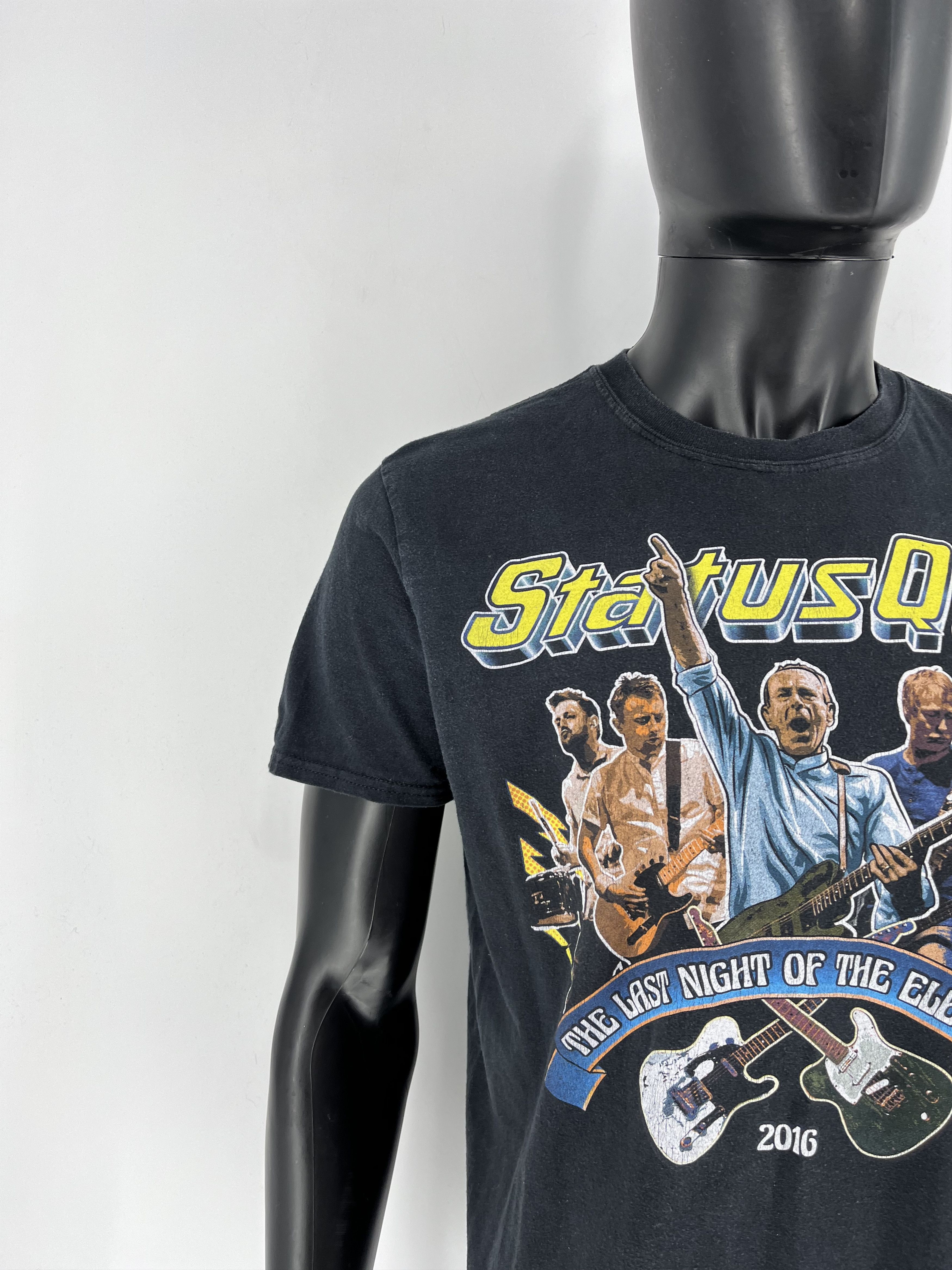 Band Tees × Vintage Soft Style Cotton - Short Sleeve T-Shirt - Status Quo 2016 Size US L / EU 52-54 / 3 - 6 Thumbnail